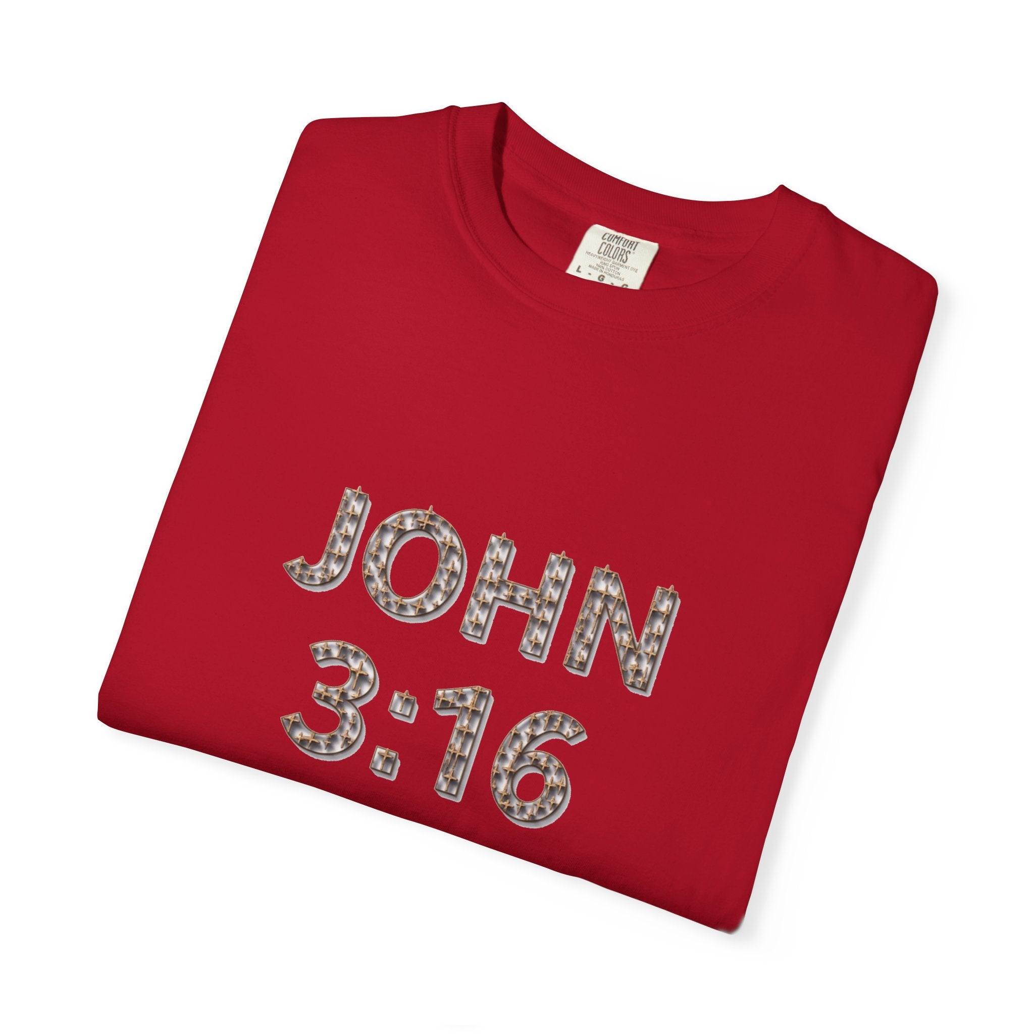 John 3:16 Scripture Cross T-shirt (Ver. 3) | Christian Bible Verse Tee