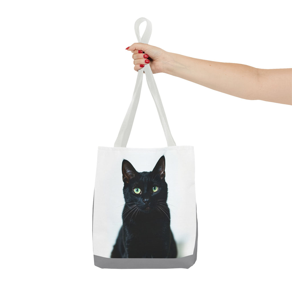 Tote Bag - Black Cat, Carry-All Shoulder Bag, Reusable Shopping Tote, Gift for Animal Lovers