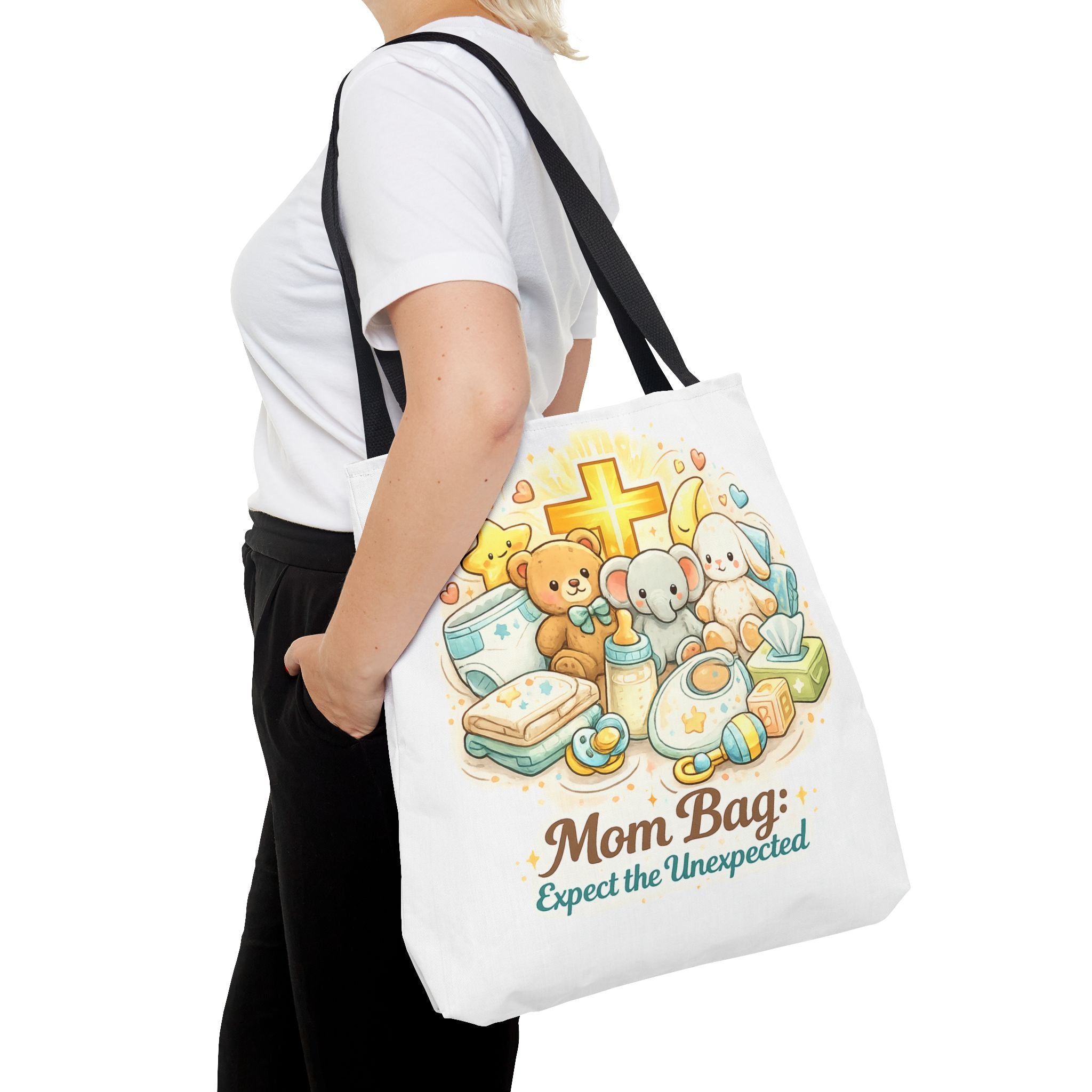 Mom Bag White Tote Bag | All-Over Print Tote