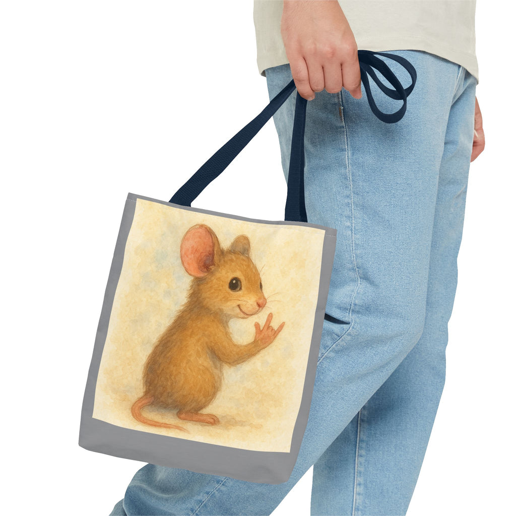 Tote Bag - Mouse 2 I Love You, Cute Animal Print, Carry-All Shoulder Bag, Reusable Shopping Tote, Gift for Animal Lovers