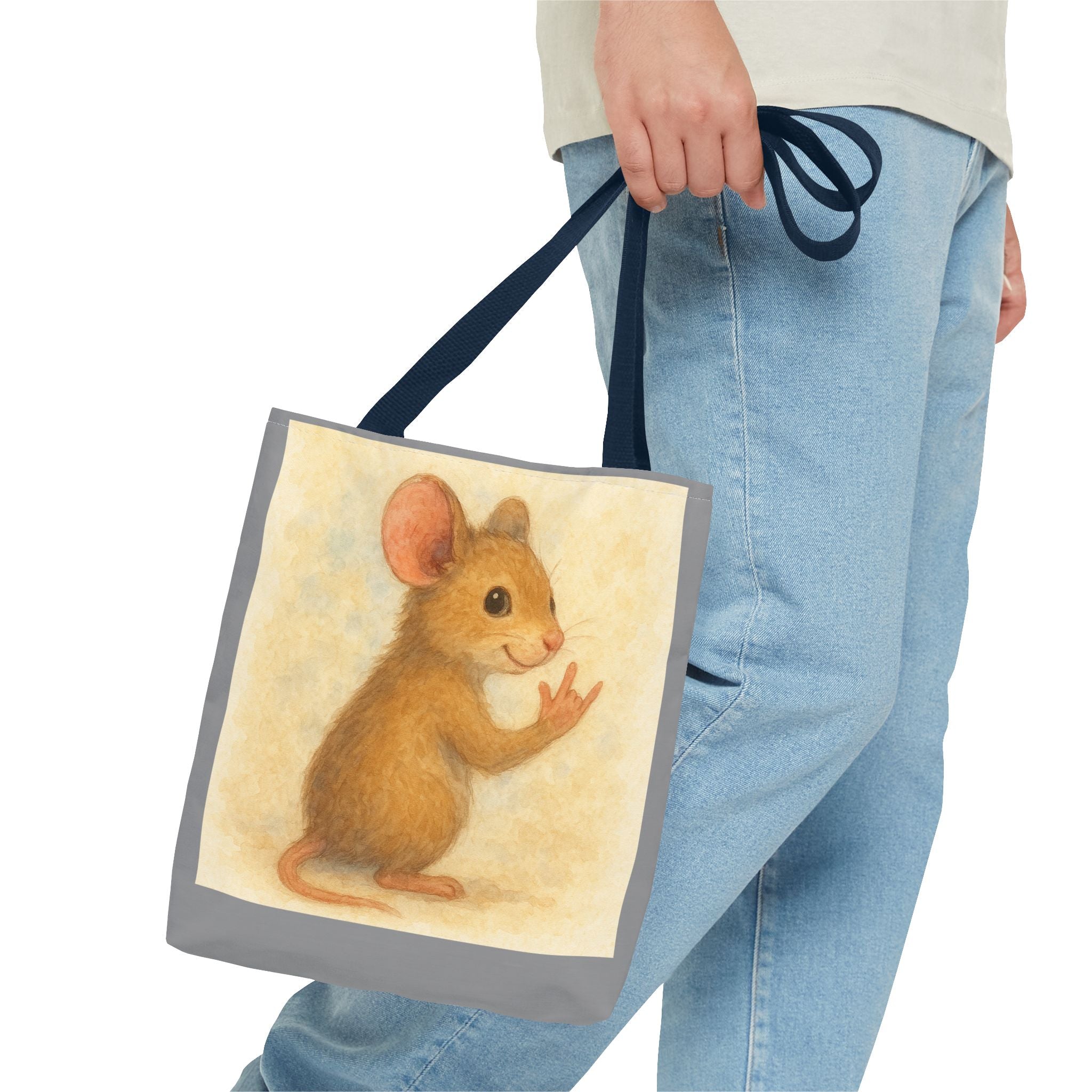 Tote Bag - Mouse 2 I Love You, Cute Animal Print, Carry-All Shoulder Bag, Reusable Shopping Tote, Gift for Animal Lovers