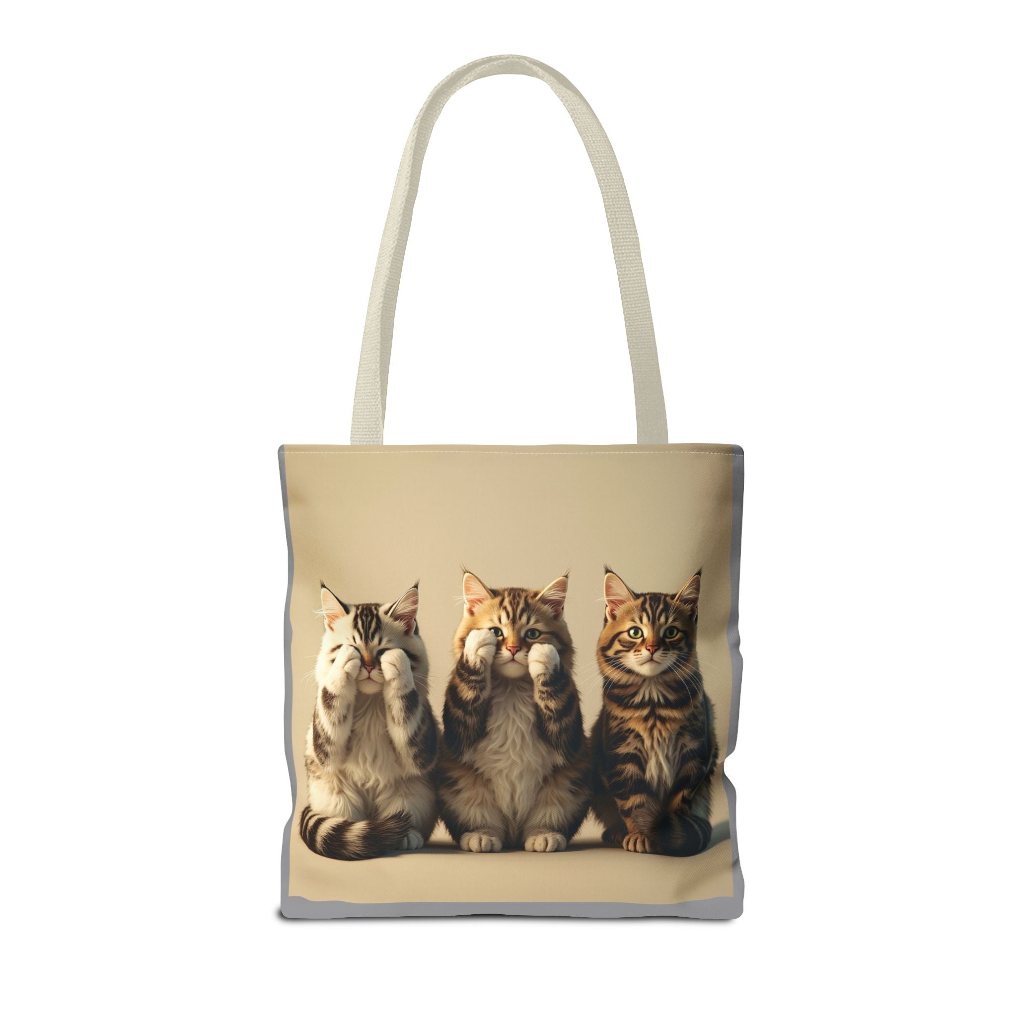 Tote Bag - Three Cats, Carry-All Shoulder Bag, Reusable Shopping Tote, Gift for Animal Lovers