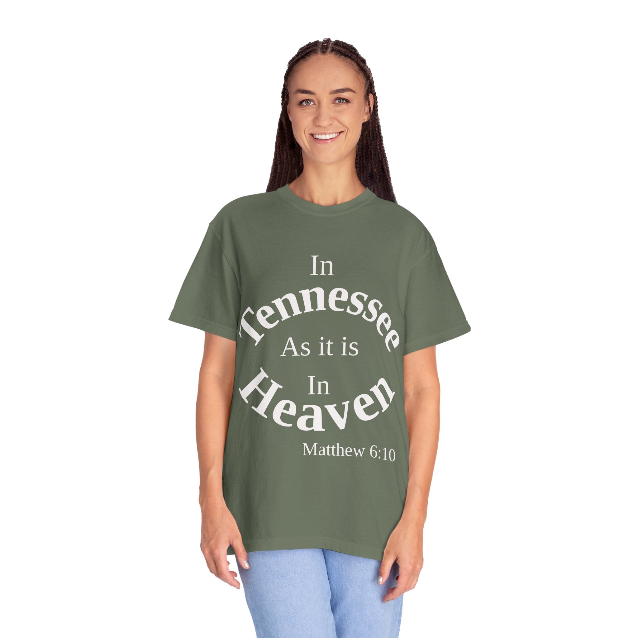 Tennessee Unisex T-Shirt, Matthew 6:10 Faith Apparel, Everyday Inspiration Tee, Home State Love Christian Clothing