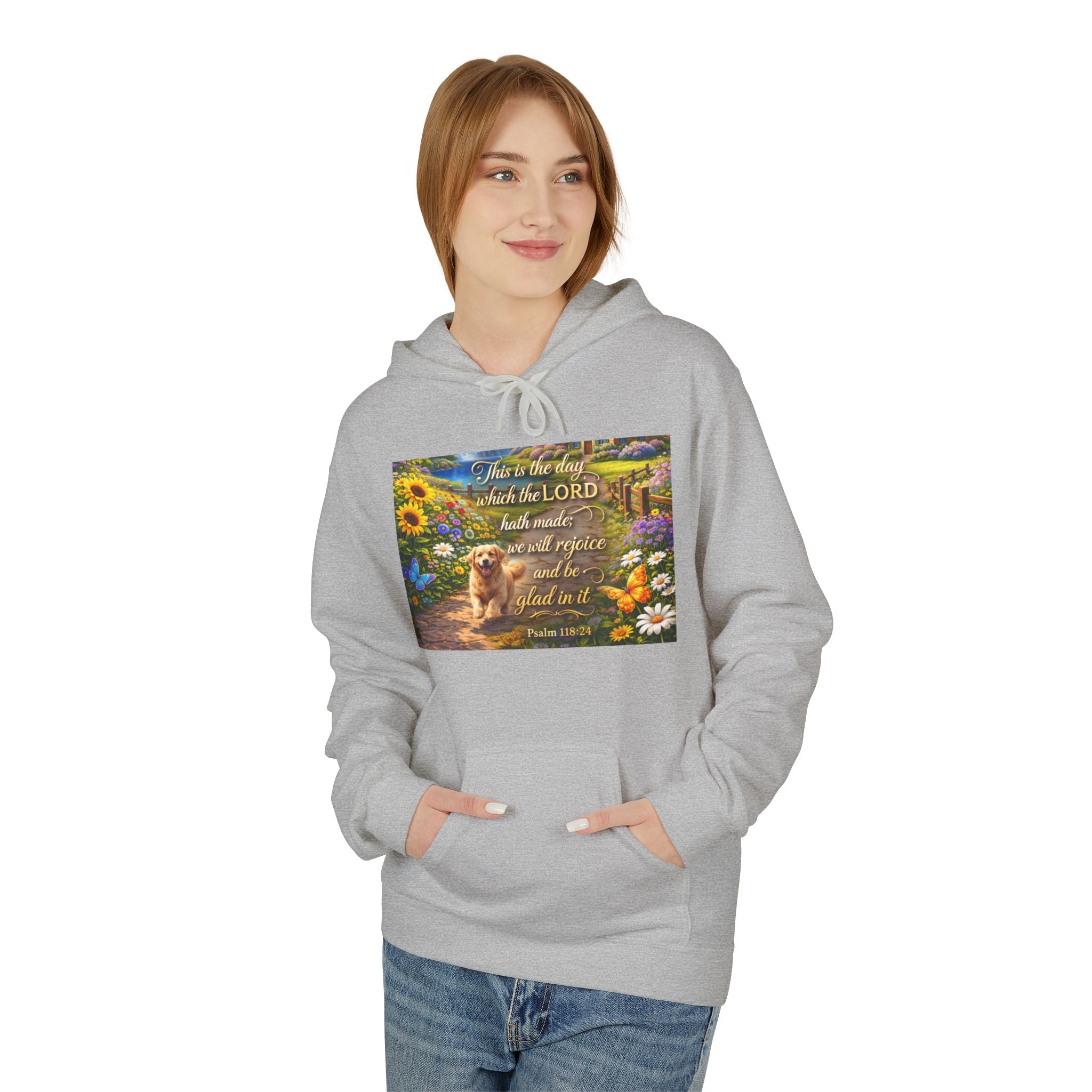 This Is the Day Which the Lord Hath Made Hoodie | Christian Scripture Faith Design
