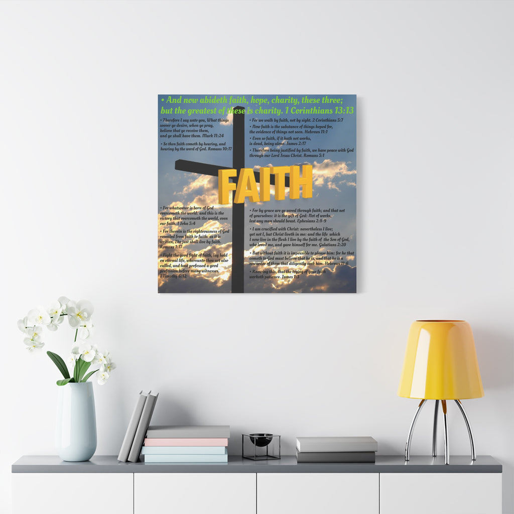Faith Set 1 of 3 Canvas Art, Stretched Canvas Print Wall Decor, Unique Gift Idea