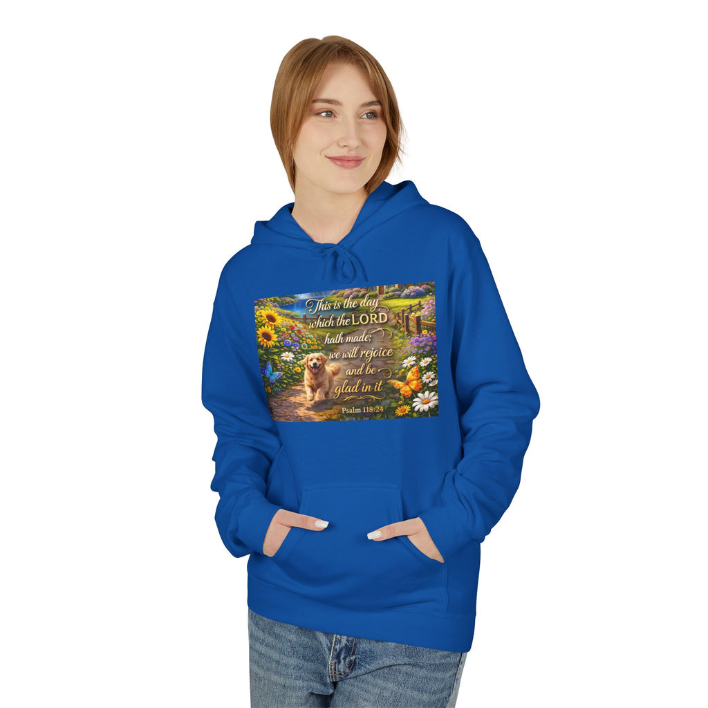 This Is the Day Which the Lord Hath Made Hoodie | Christian Scripture Faith Design