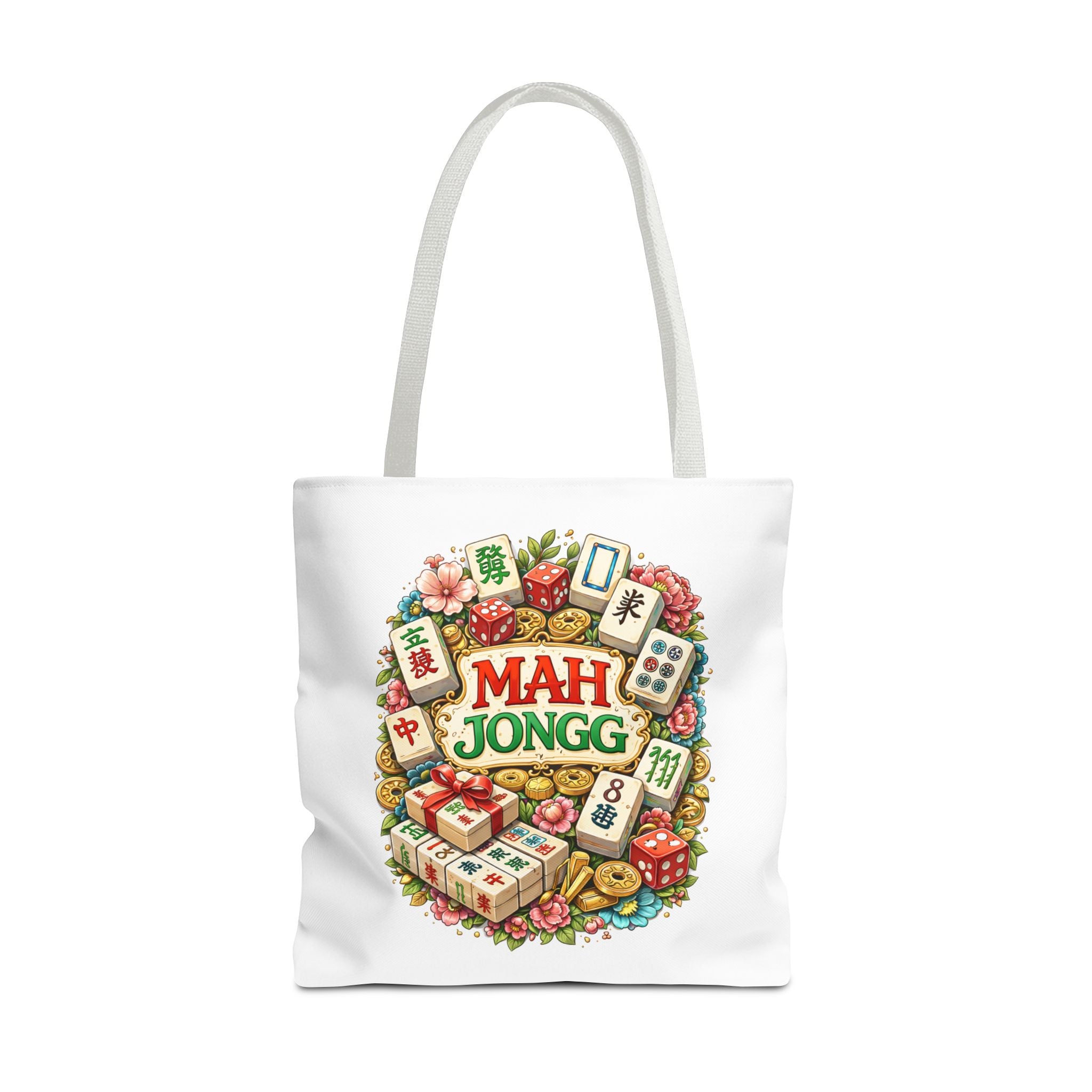 White American Mahjongg Tiles Tote Bag | All-Over Print Tote