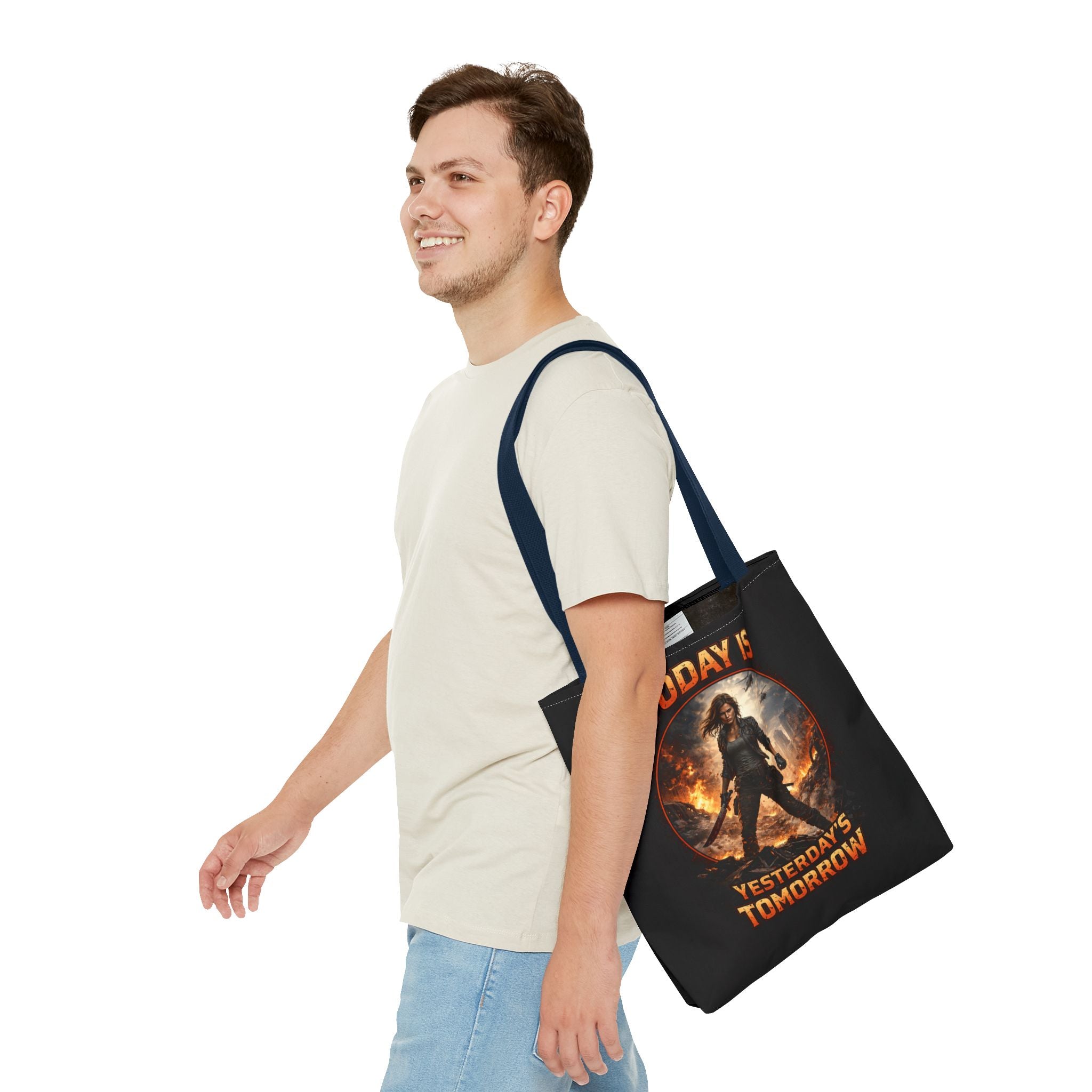 Today Is Yesterday's Tomorrow Tote Bag | Inspirational Quote Tote