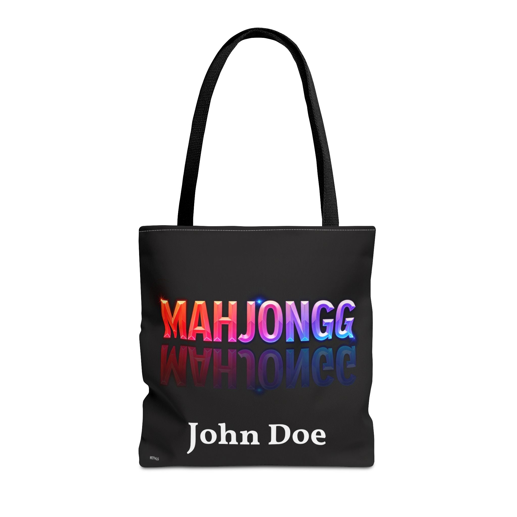 Personalize Black American Mahjongg Tiles Tote Bag | All-Over Print Tote