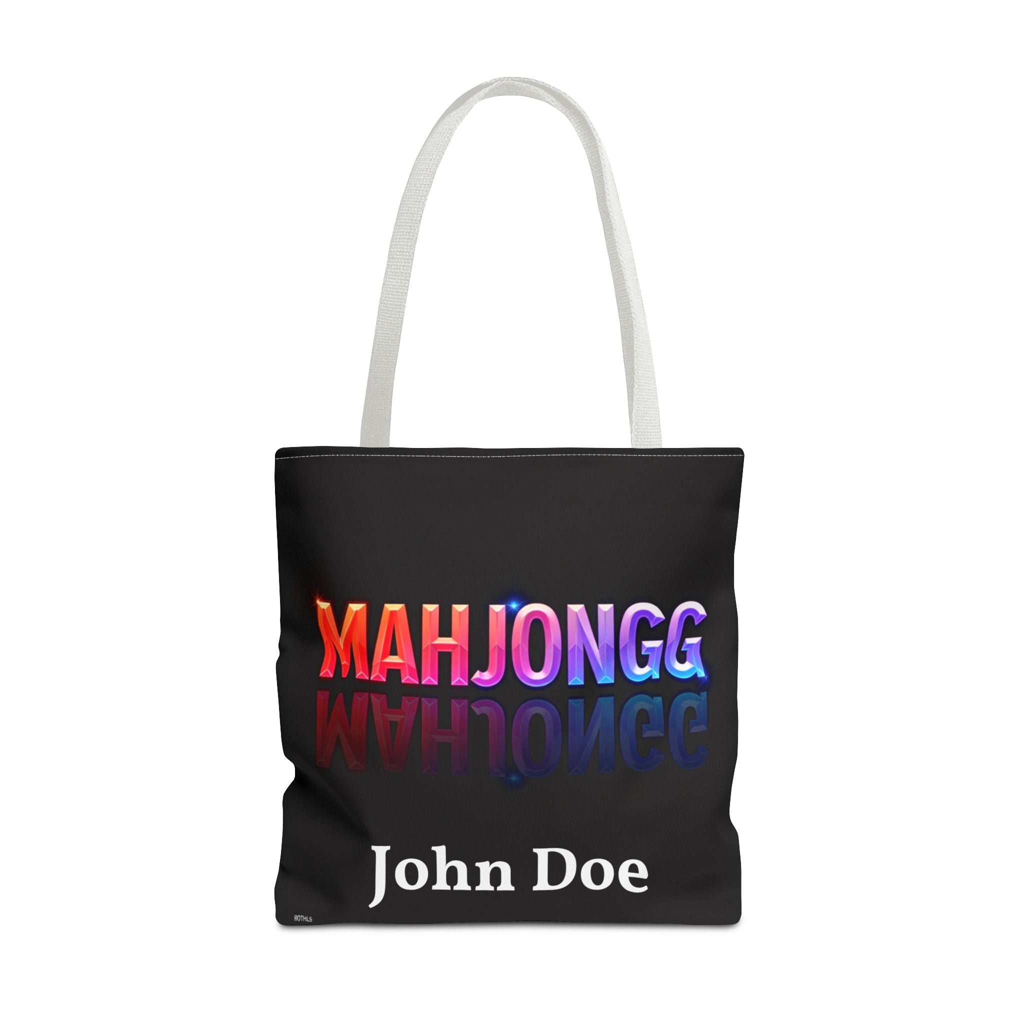 Personalize Black American Mahjongg Tiles Tote Bag | All-Over Print Tote