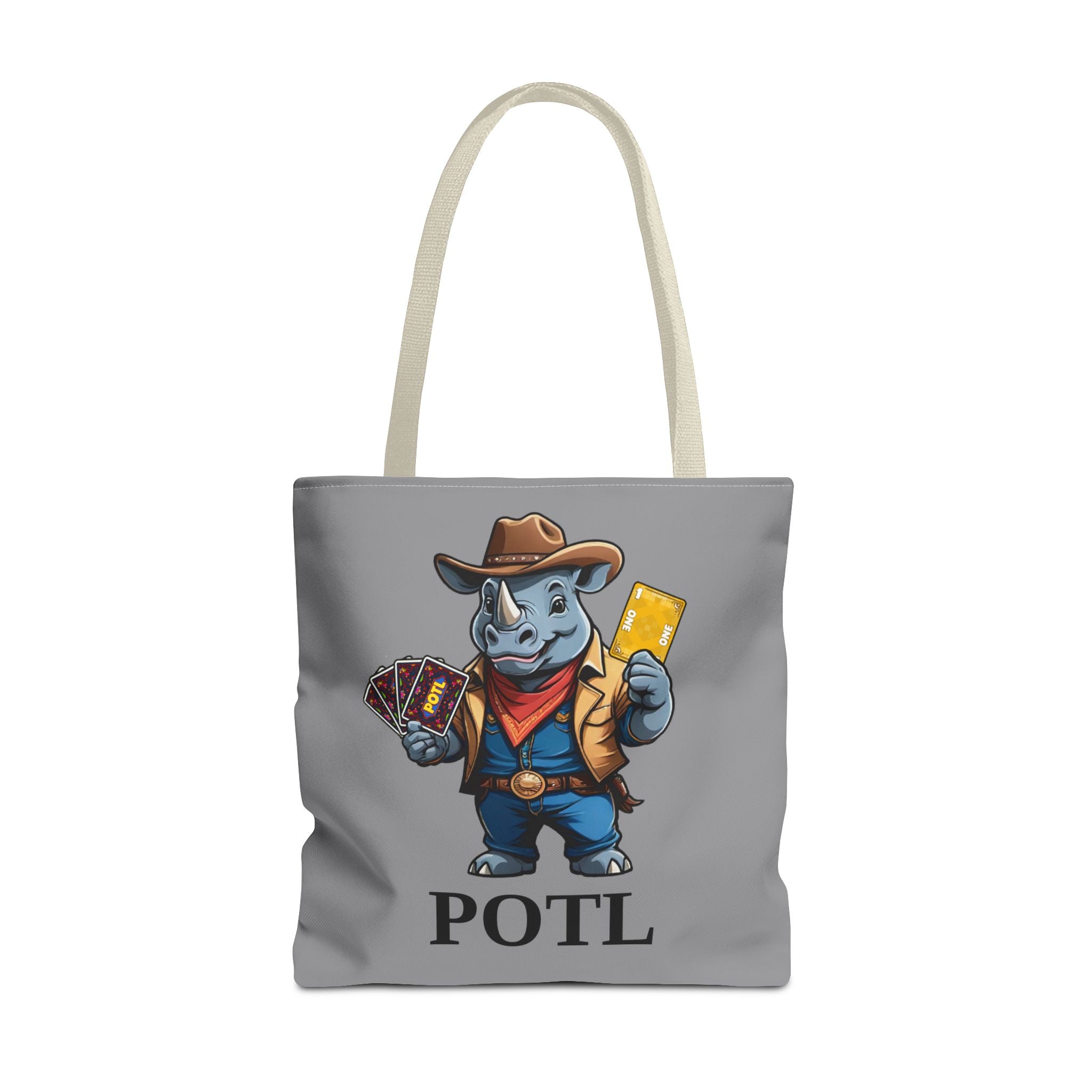 POTL Rhino Cowboy Mascot Tote Bag