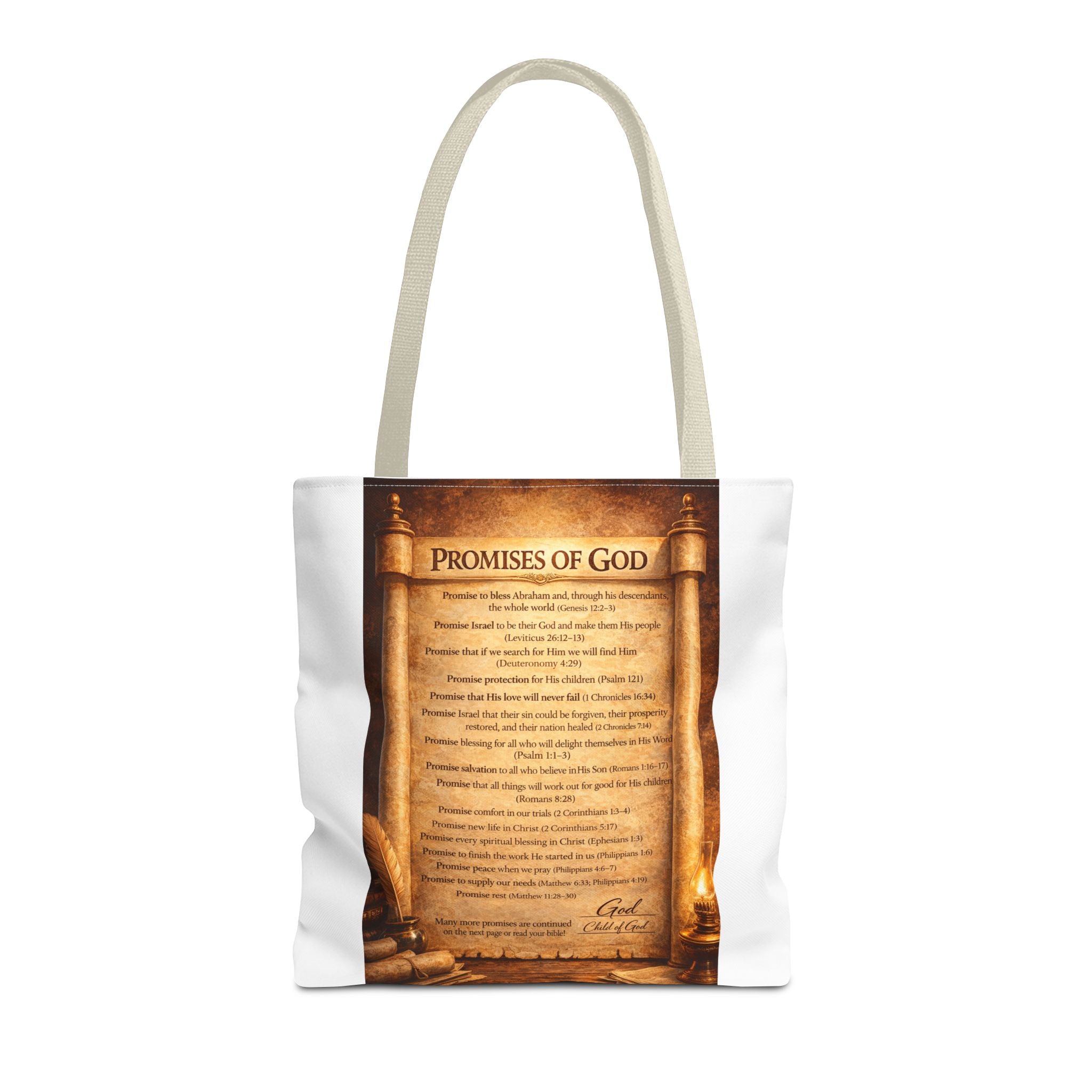 The Promises of God Tote Bag | Scripture Faith Design