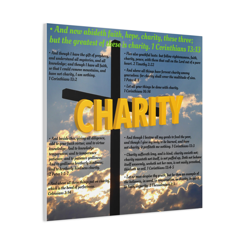Charity Set 3 of 3 Canvas Art, Stretched Canvas Print Wall Decor, Unique Gift Idea