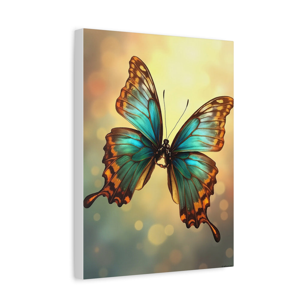 Canvas Art, Butterfly Hugging, Stretched Canvas Print Wall Decor, Unique Gift Idea