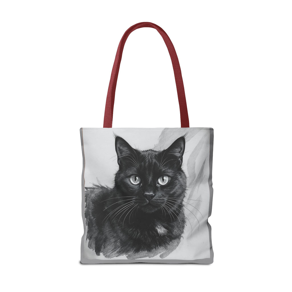 Tote Bag - Charcoal Cat, Carry-All Shoulder Bag, Reusable Shopping Tote, Gift for Animal Lovers