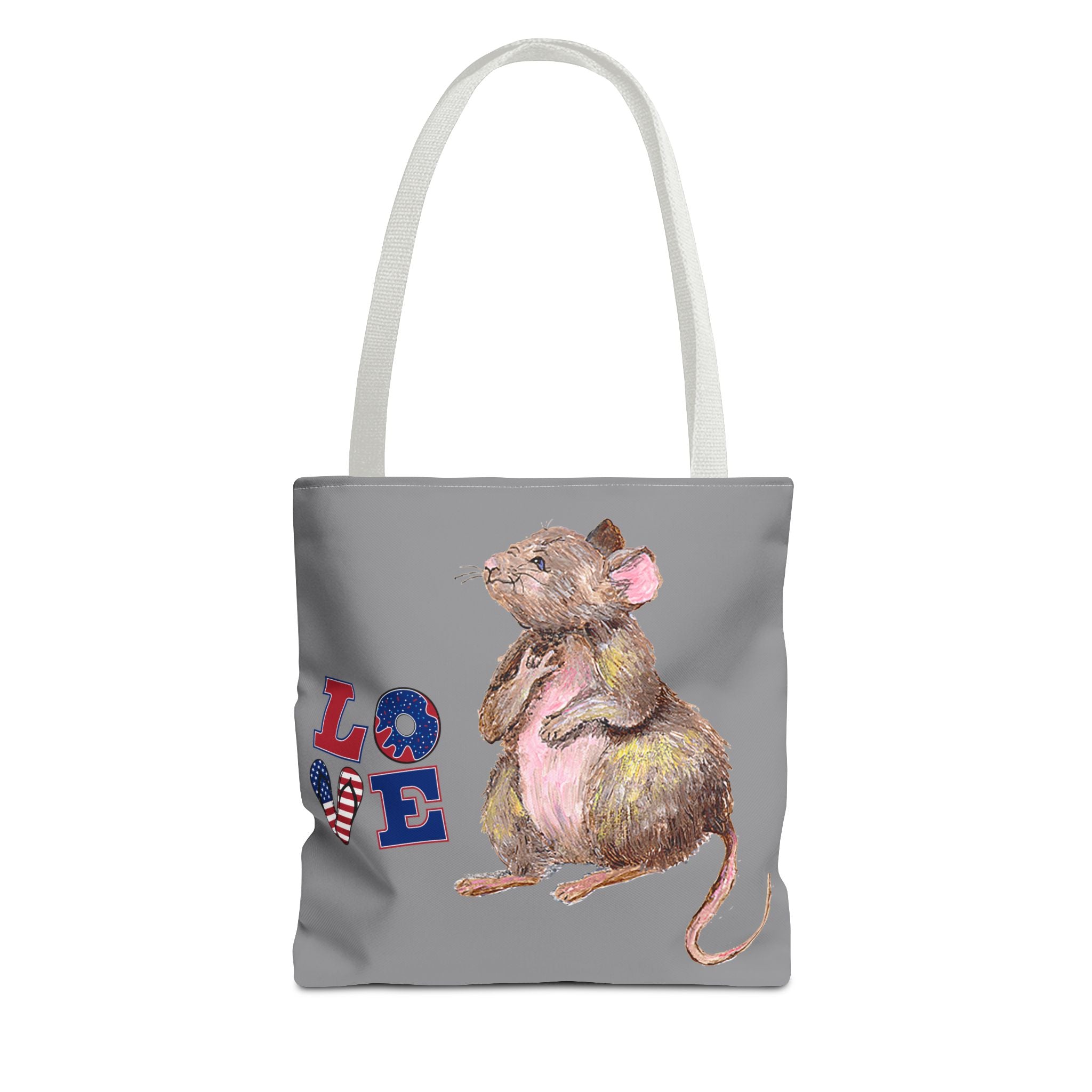 I Love You Mouse Patriotic LOVE Tote Bag | Mouse 1 | All-Over Print