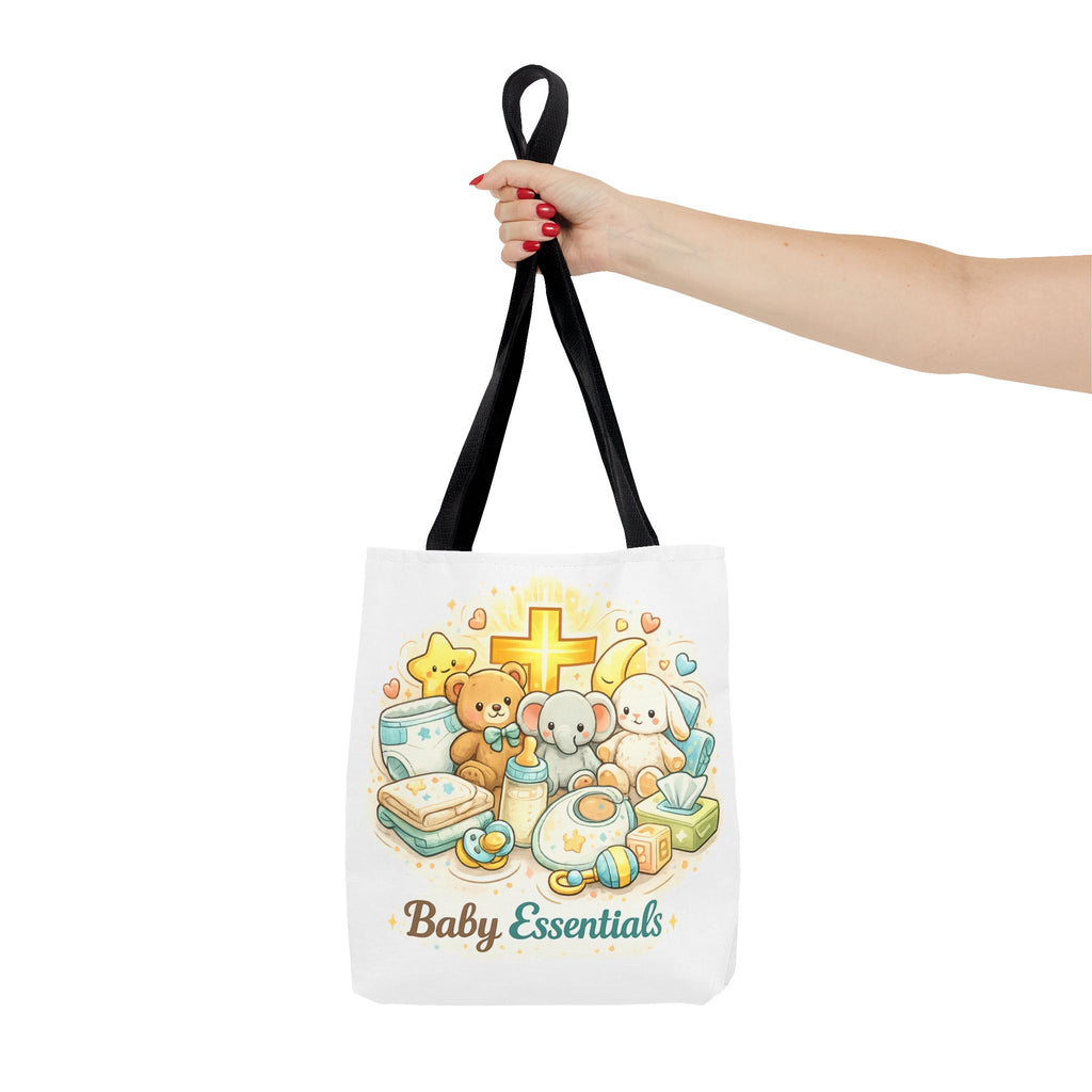 Baby Essentials White Tote Bag | All-Over Print Tote