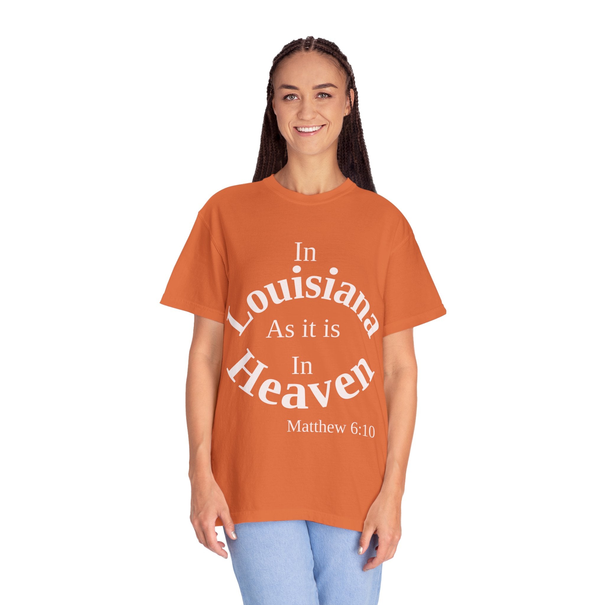 Louisiana Unisex T-Shirt, Matthew 6:10 Faith Apparel, Everyday Inspiration Tee, Home State Love Christian Clothing