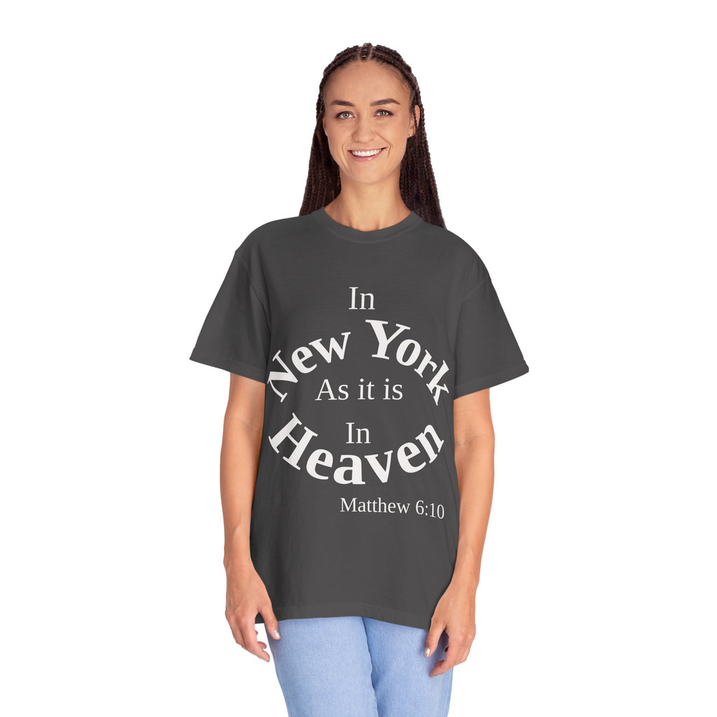 New York Unisex T-Shirt, Matthew 6:10 Faith Apparel, Everyday Inspiration Tee, Hometown Love Christian Clothing