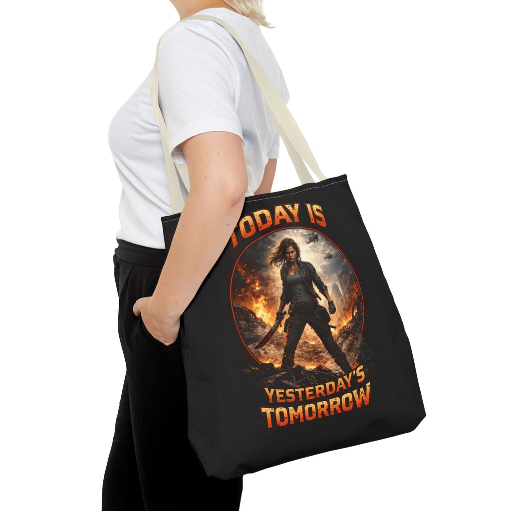 Today Is Yesterday's Tomorrow Tote Bag | Inspirational Quote Tote