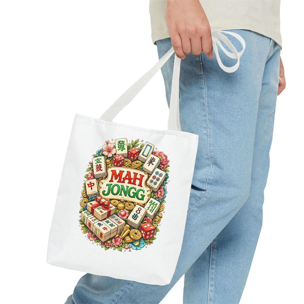 White American Mahjongg Tiles Tote Bag | All-Over Print Tote