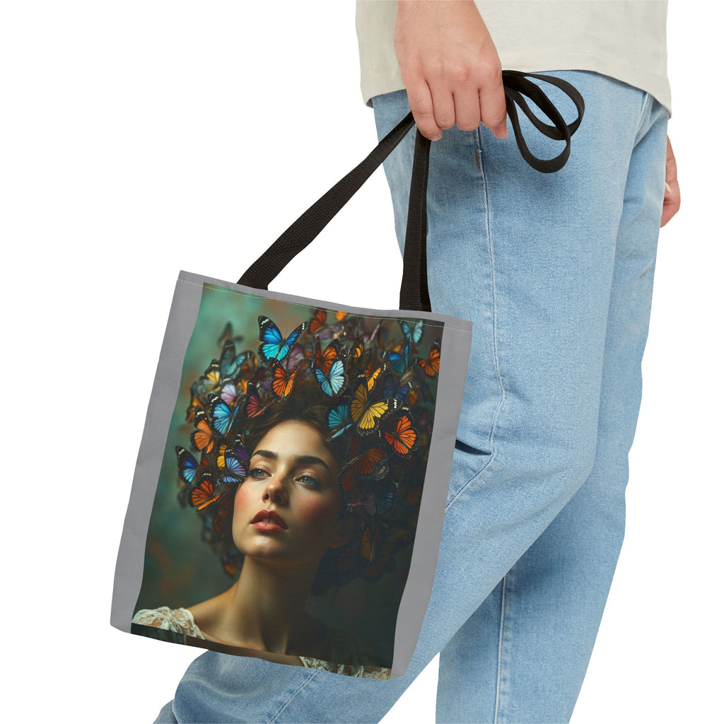 Tote Bag - Butterfly Hair, Carry-All Shoulder Bag, Reusable Shopping Tote, Gift for Animal Lovers
