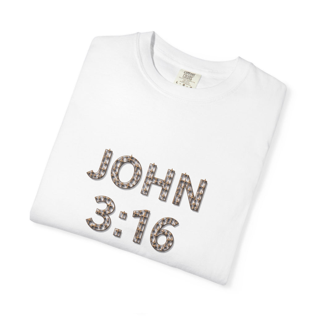 John 3:16 Scripture Cross T-shirt (Ver. 3) | Christian Bible Verse Tee
