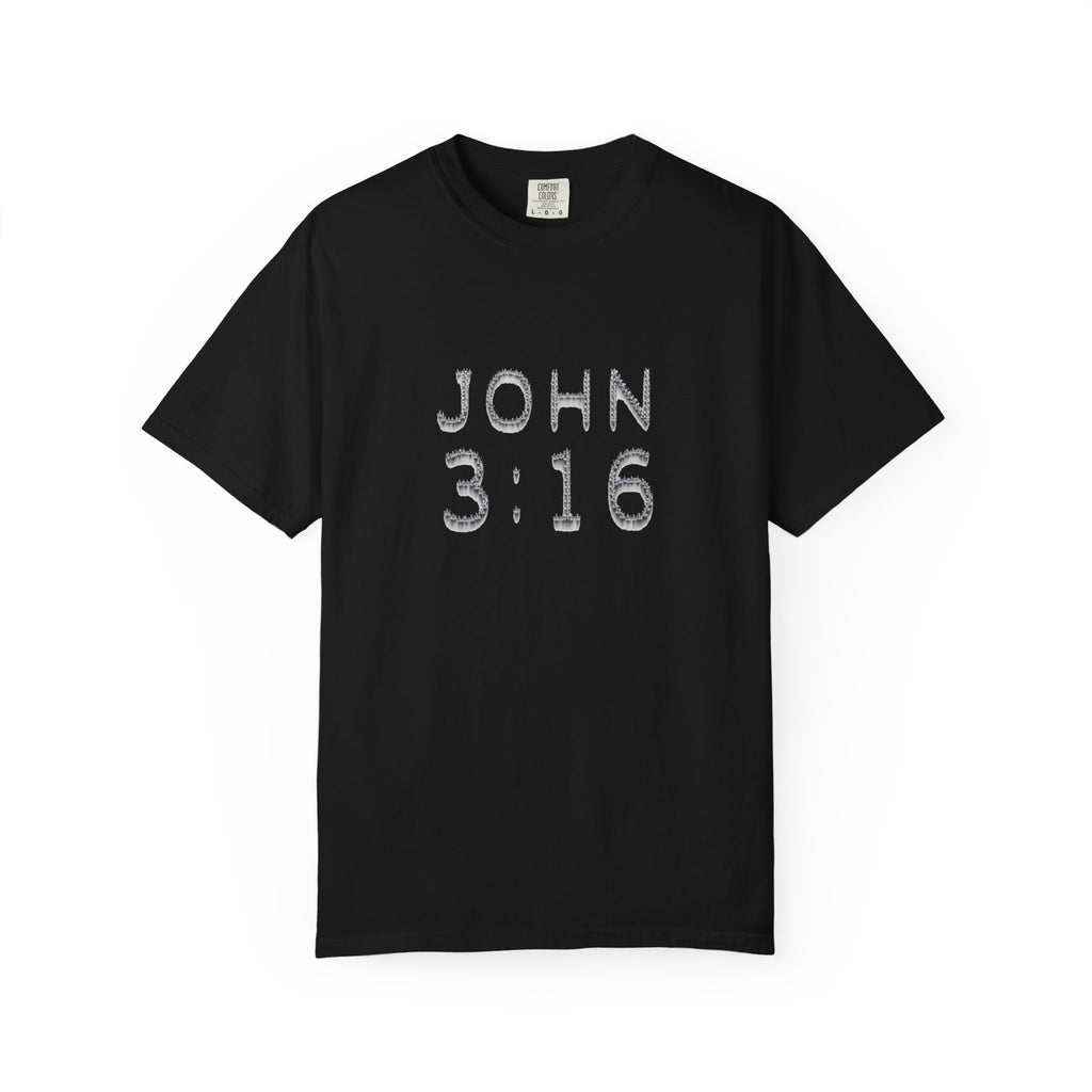 John 3:16 Scripture Cross T-shirt (Ver. 2) | Christian Bible Verse Tee