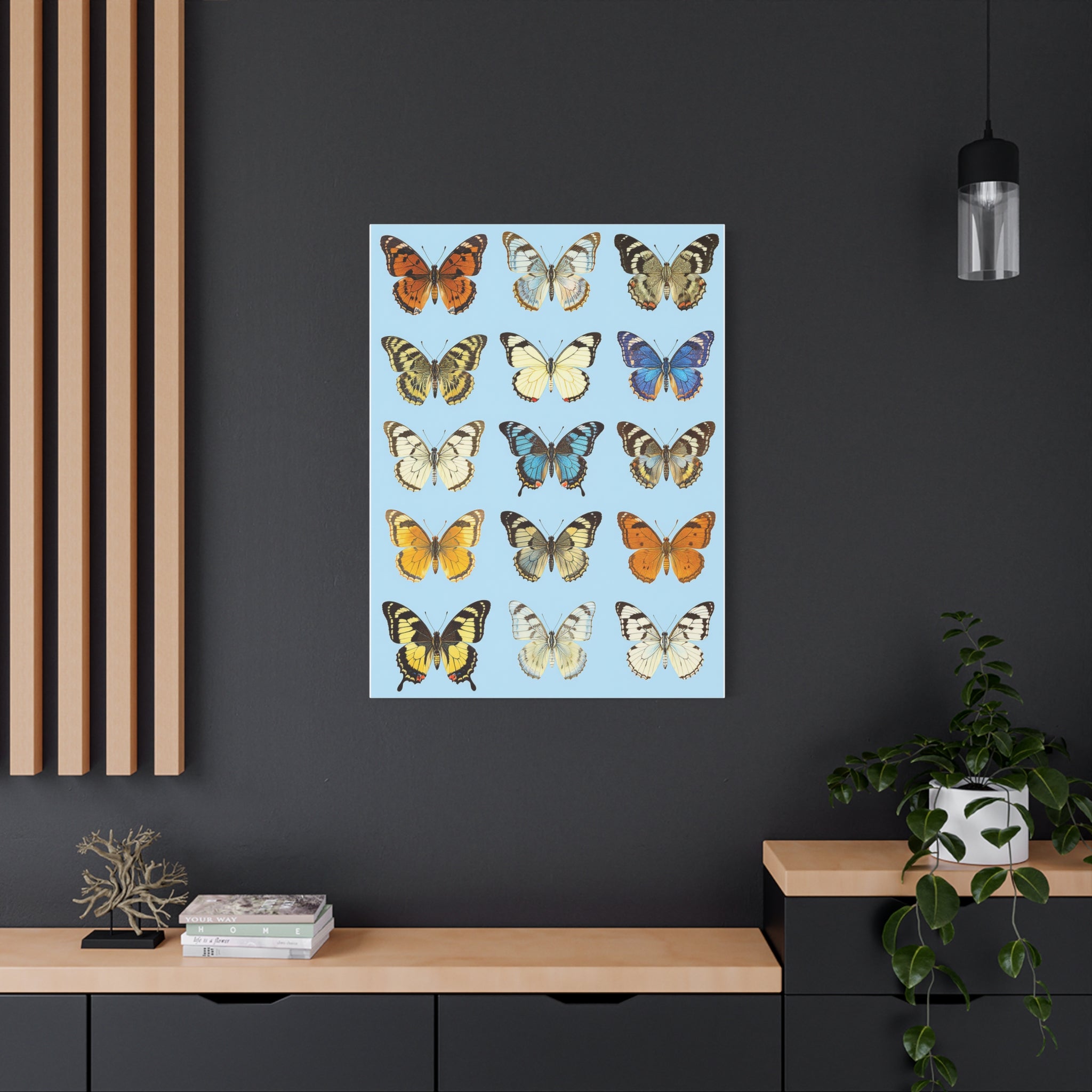 Butterflies 3 Wall Art, Butterfly Lover Gift, Matte Canvas Print, Butterfly Decor, Nature Artwork