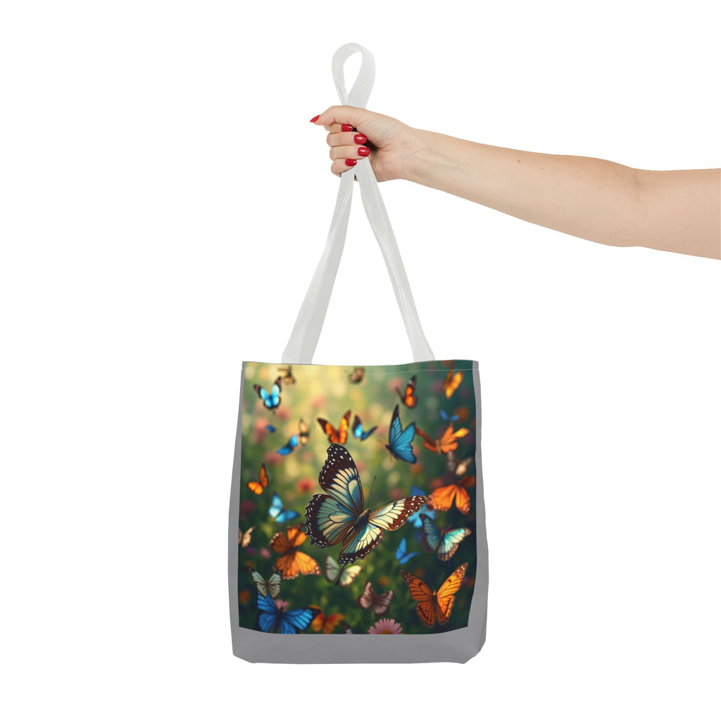Butterfly Swam 1 Tote Bag - Floral Nature Garden Shopping Bag, Reusable Canvas Handbag, Eco-Friendly Market Tote, Gift for Her, Spring