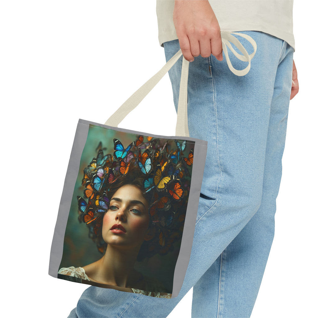 Tote Bag - Butterfly Hair, Carry-All Shoulder Bag, Reusable Shopping Tote, Gift for Animal Lovers