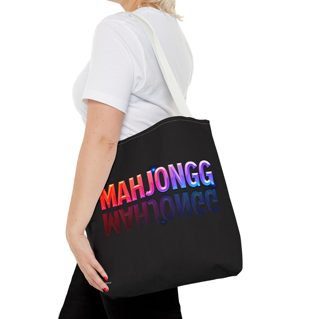 Black American Mahjongg Tiles Tote Bag | All-Over Print Tote