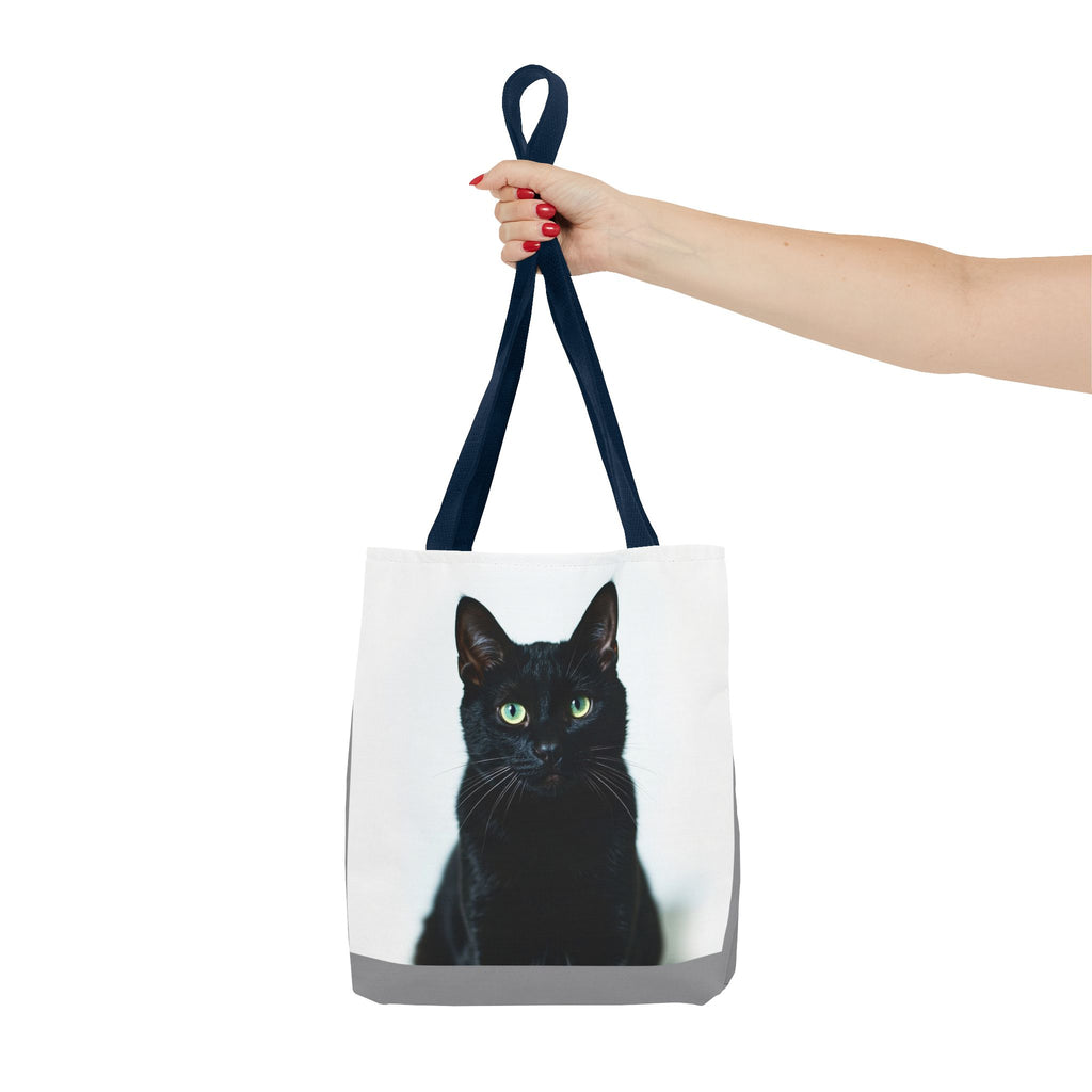Tote Bag - Black Cat, Carry-All Shoulder Bag, Reusable Shopping Tote, Gift for Animal Lovers