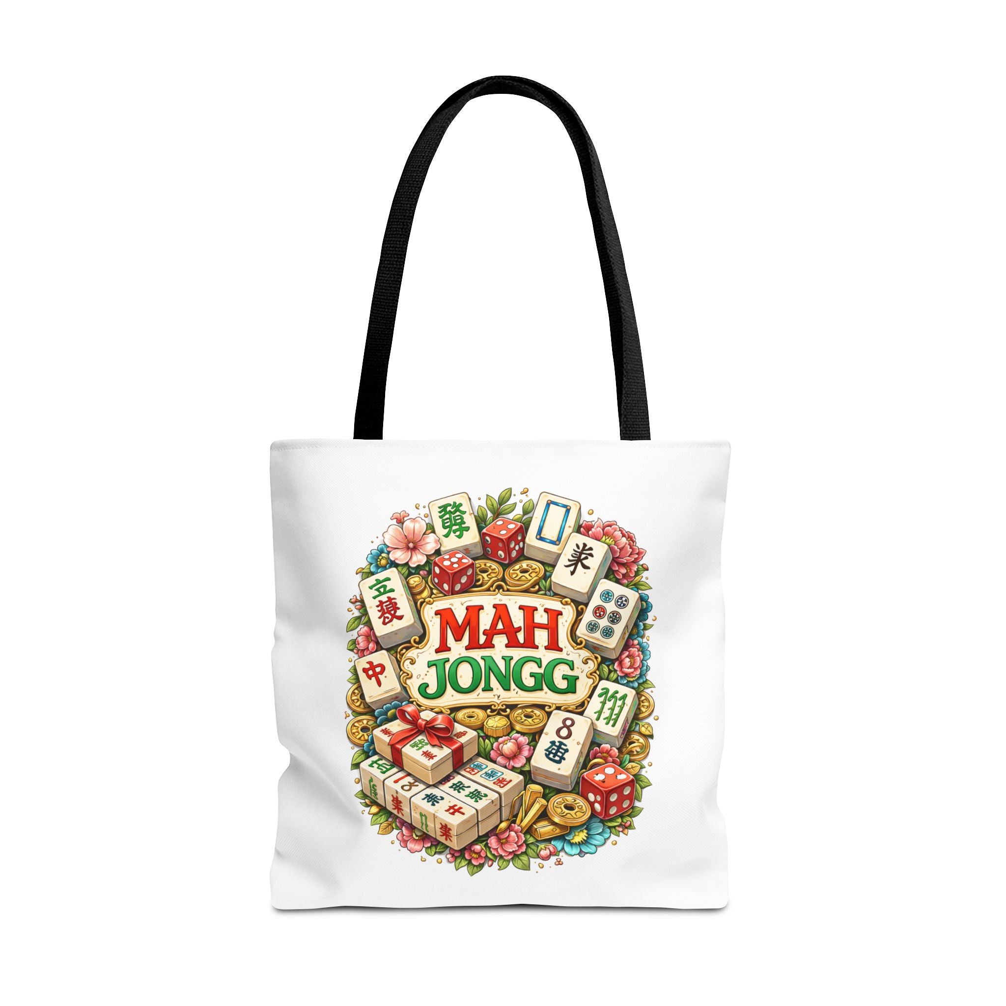 White American Mahjongg Tiles Tote Bag | All-Over Print Tote
