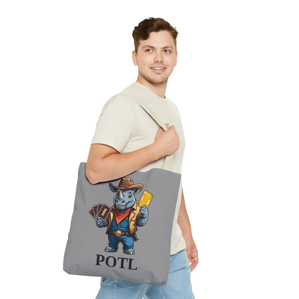 POTL Rhino Cowboy Mascot Tote Bag