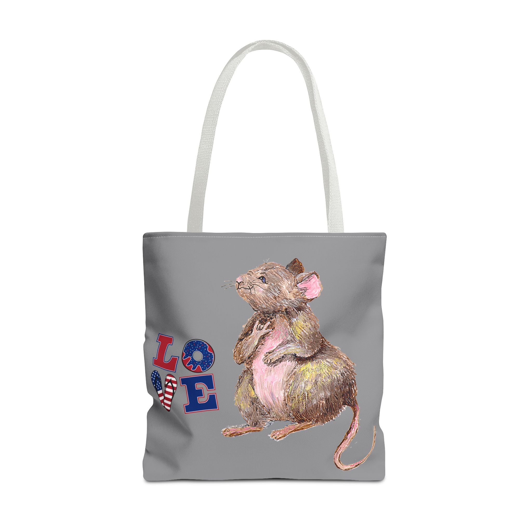 I Love You Mouse Patriotic LOVE Tote Bag | Mouse 1 | All-Over Print