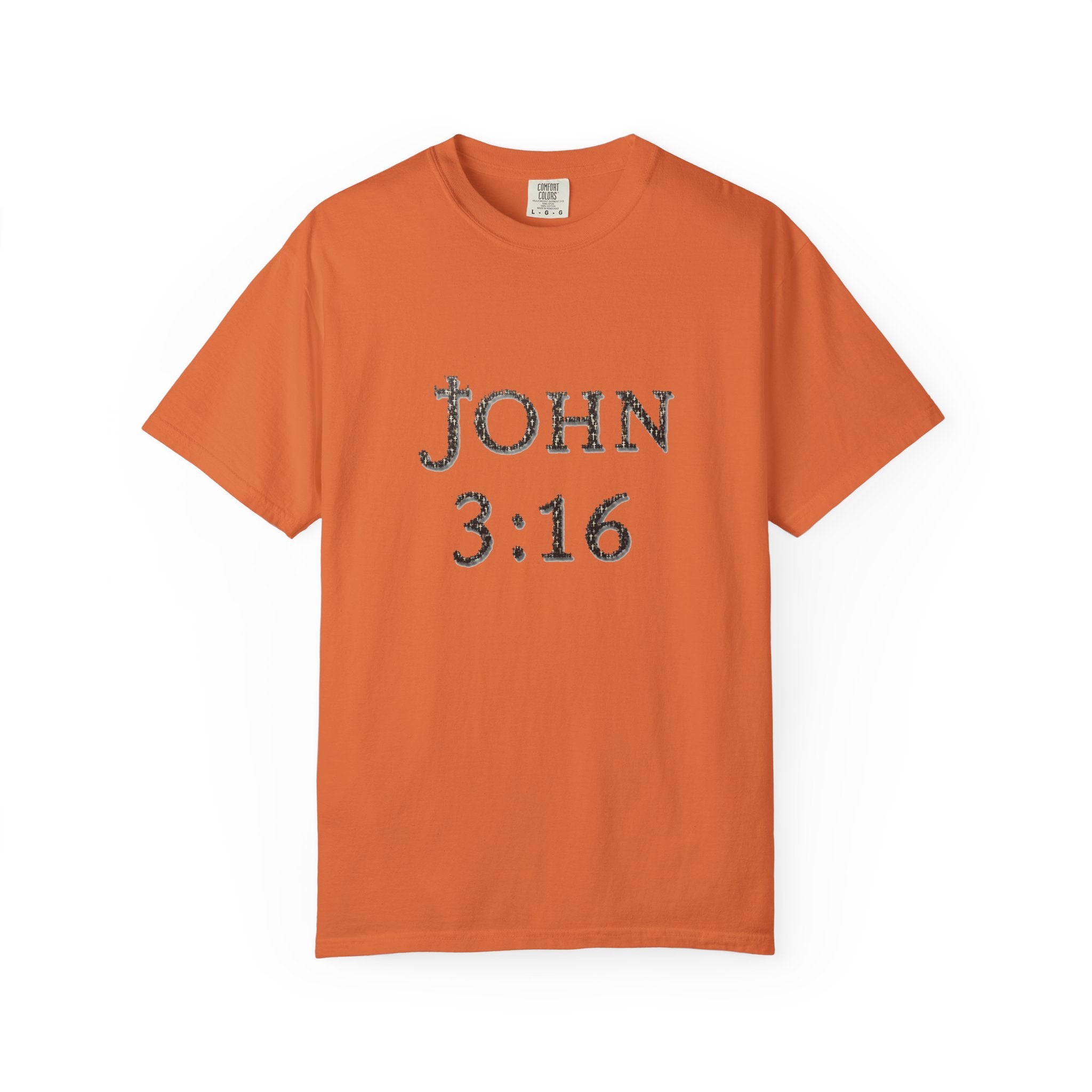 John 3:16 Scripture Cross T-shirt (Ver. 1) | Christian Bible Verse Tee