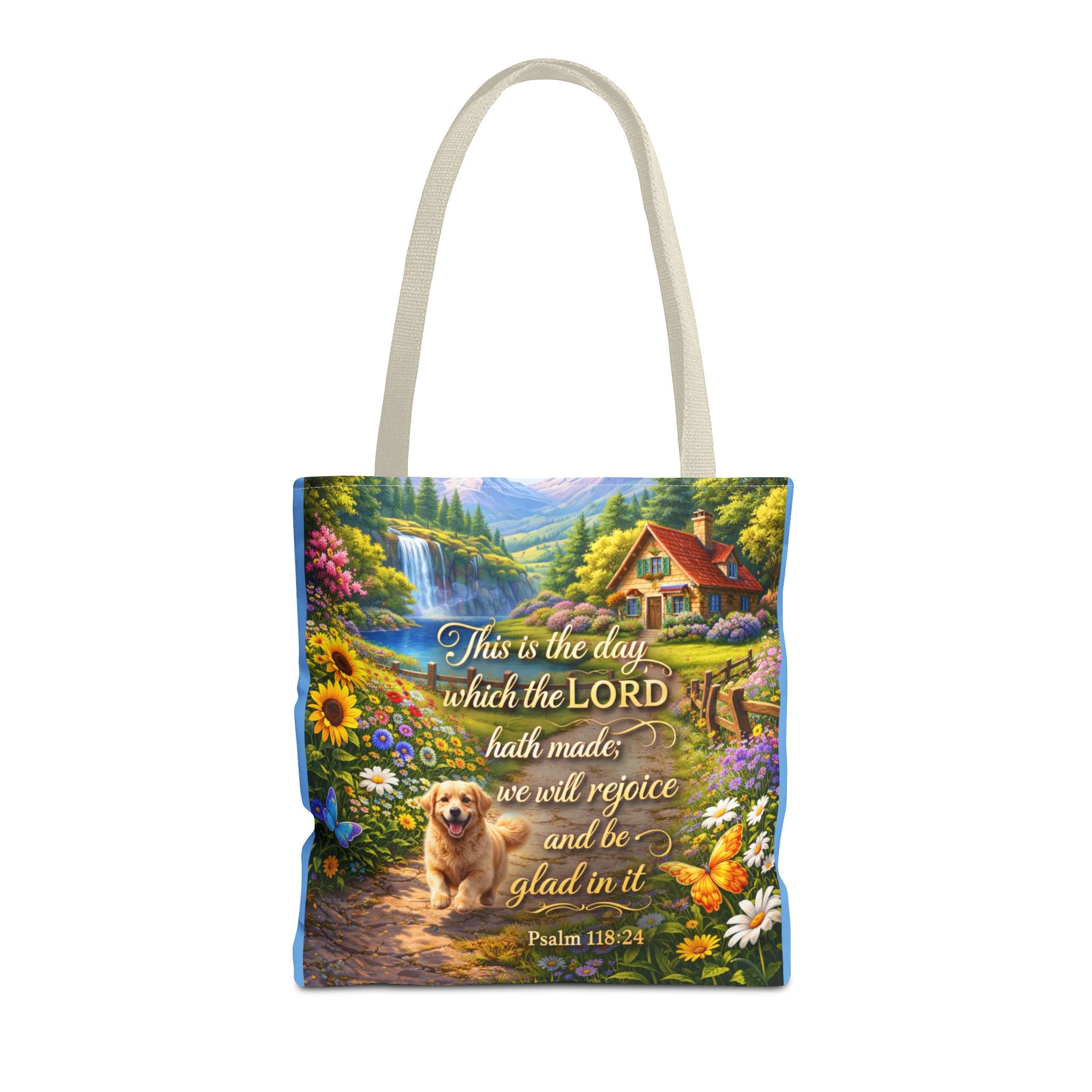 This Is The Day Which The Lord Hath Made | Christian Tote Bag | Scripture Canvas Tote