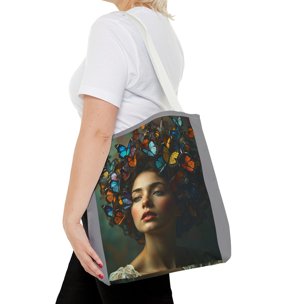 Tote Bag - Butterfly Hair, Carry-All Shoulder Bag, Reusable Shopping Tote, Gift for Animal Lovers
