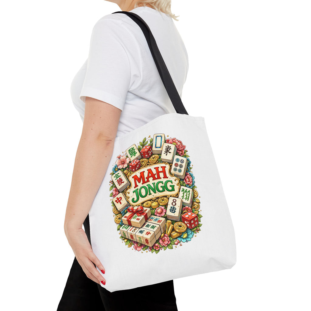 White American Mahjongg Tiles Tote Bag | All-Over Print Tote