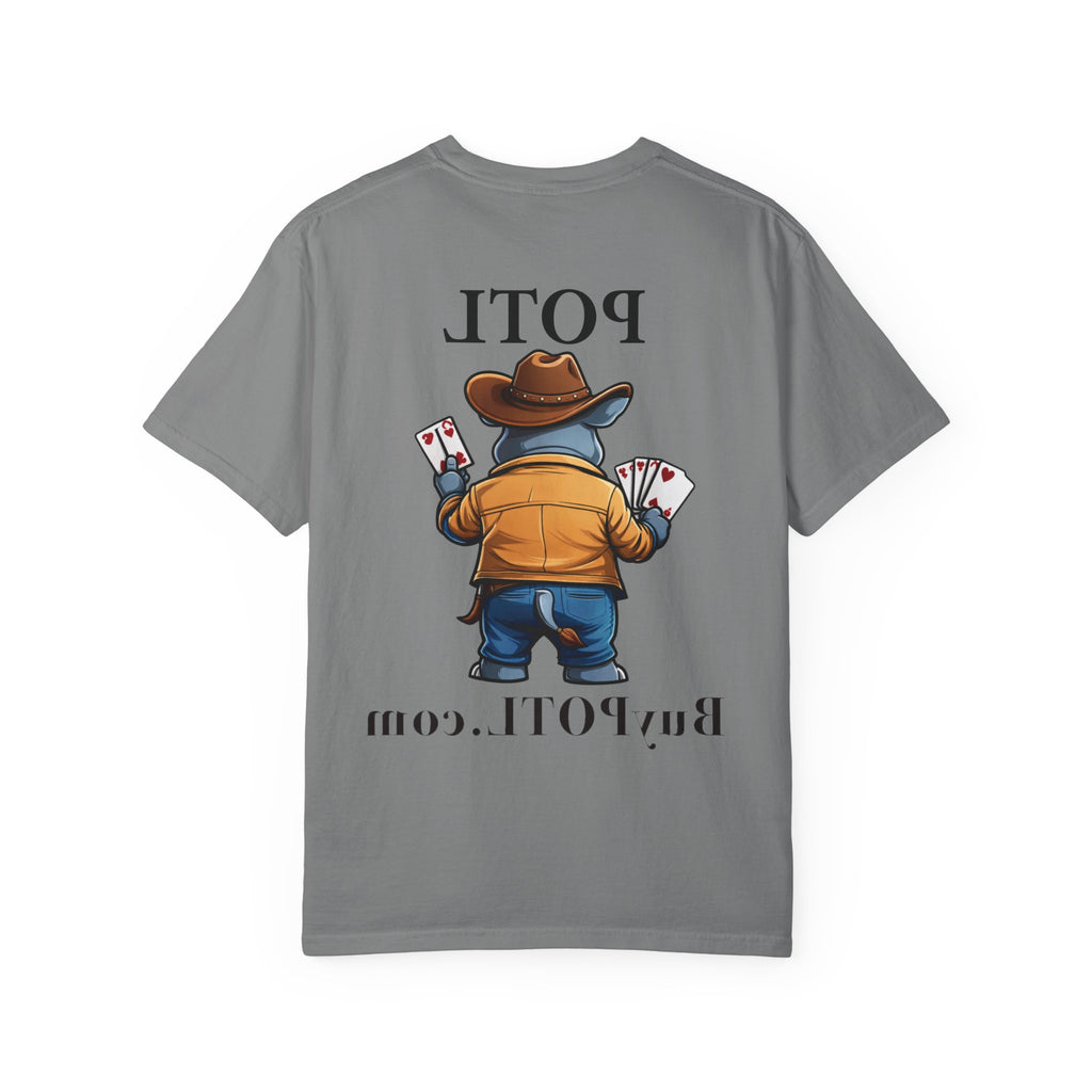 Cowboy Rhino POTL Mascot T-shirt | Board Game Character Tee