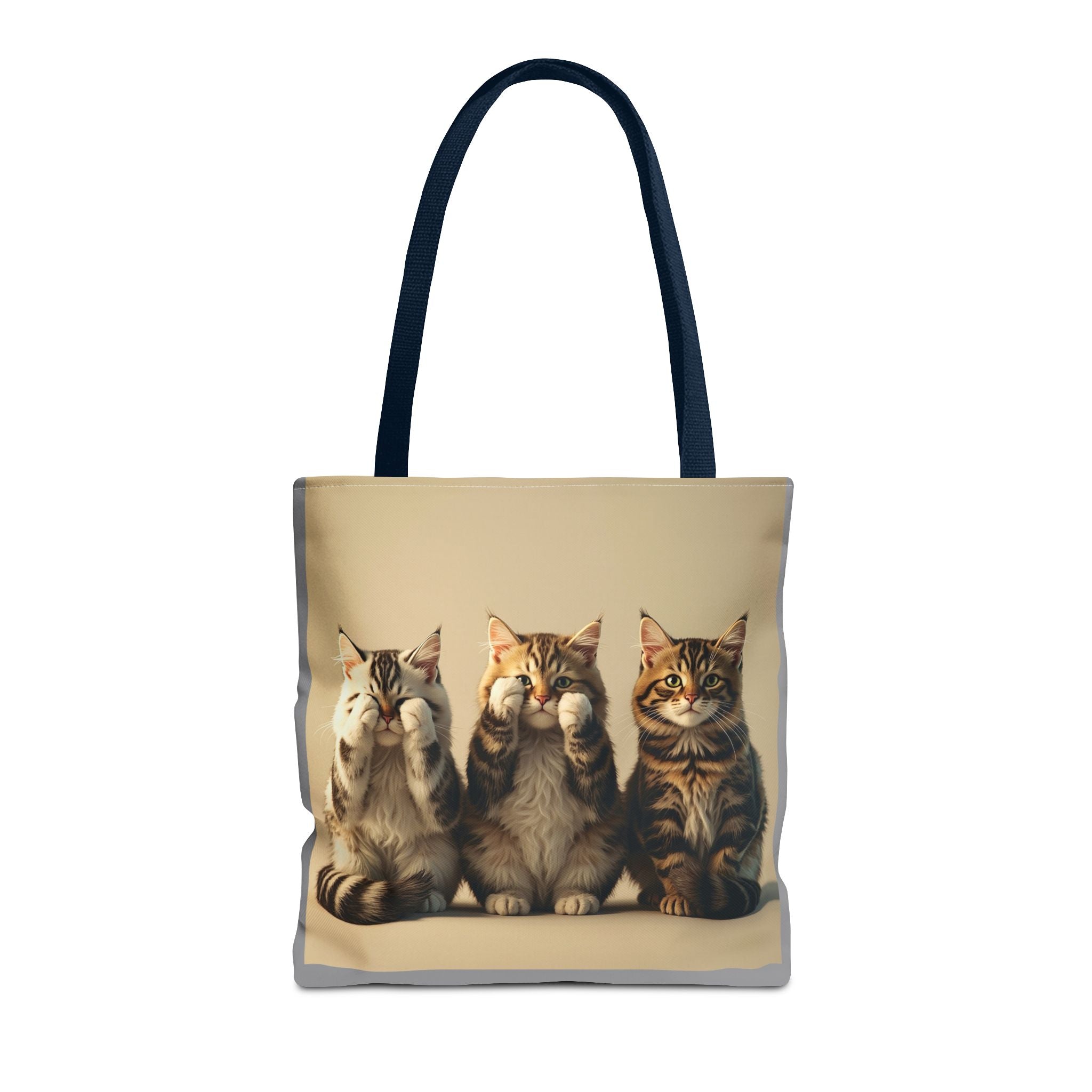 Tote Bag - Three Cats, Carry-All Shoulder Bag, Reusable Shopping Tote, Gift for Animal Lovers