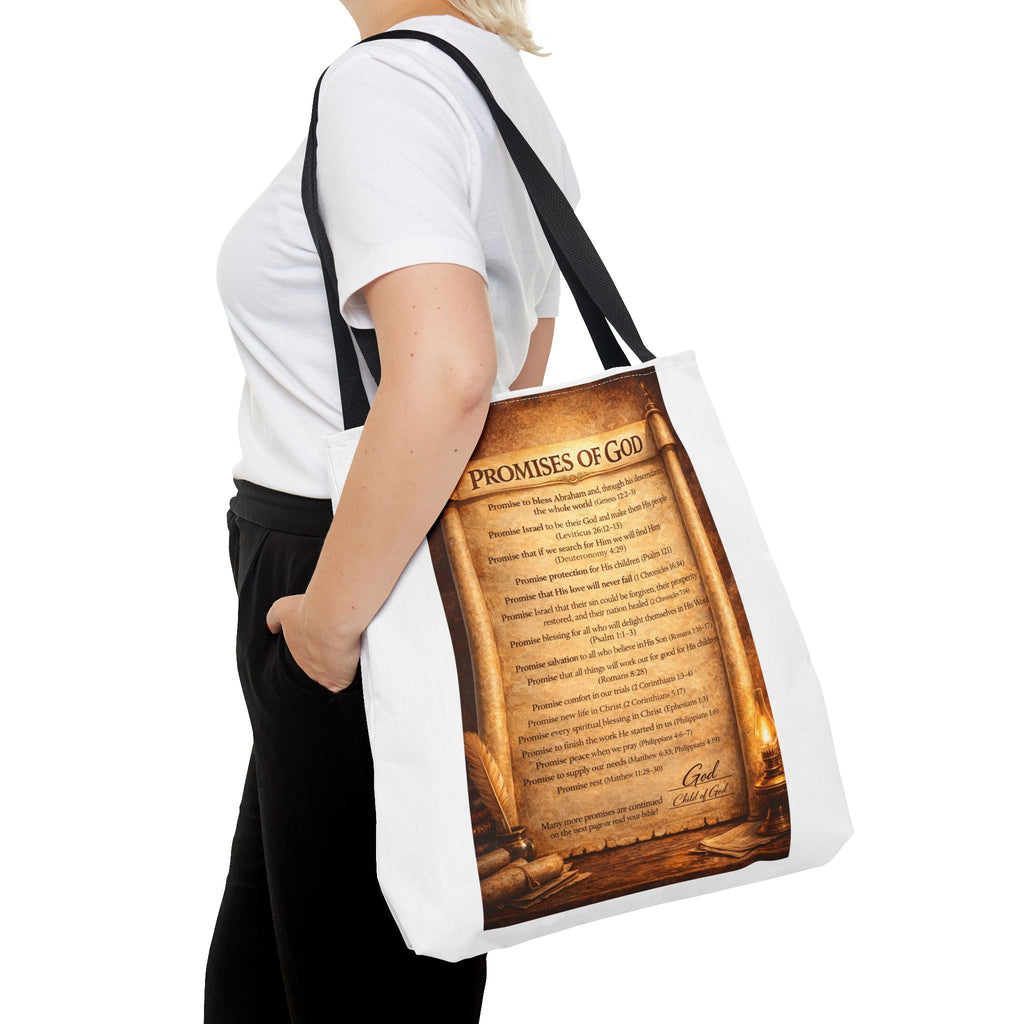 The Promises of God Tote Bag | Scripture Faith Design