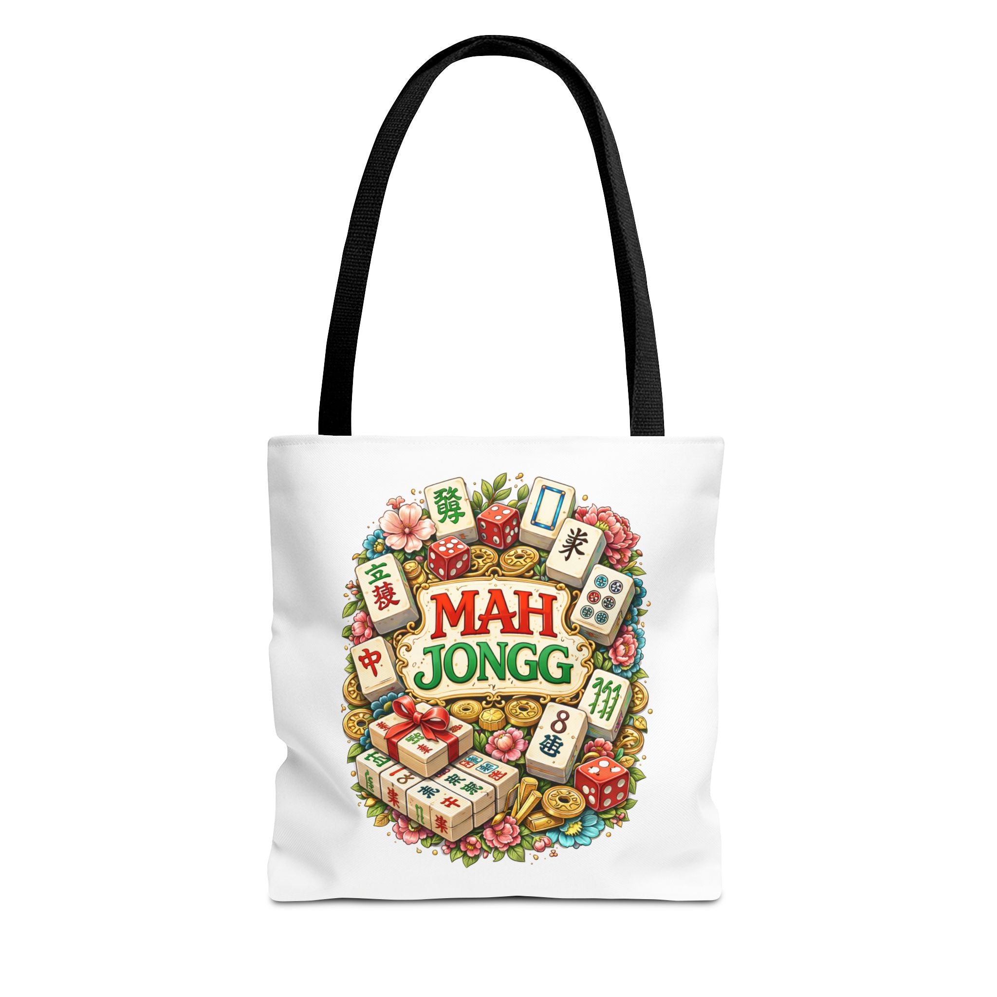 White American Mahjongg Tiles Tote Bag | All-Over Print Tote