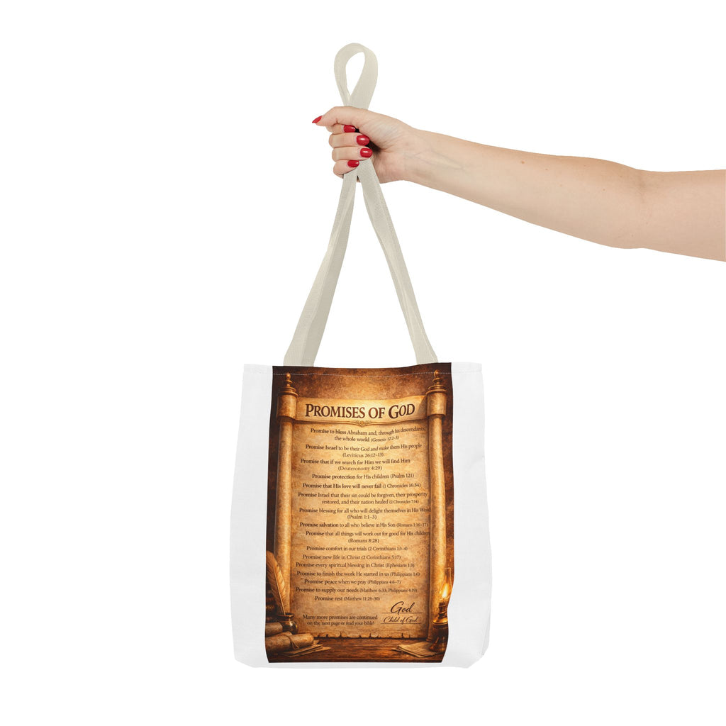 The Promises of God Tote Bag | Scripture Faith Design