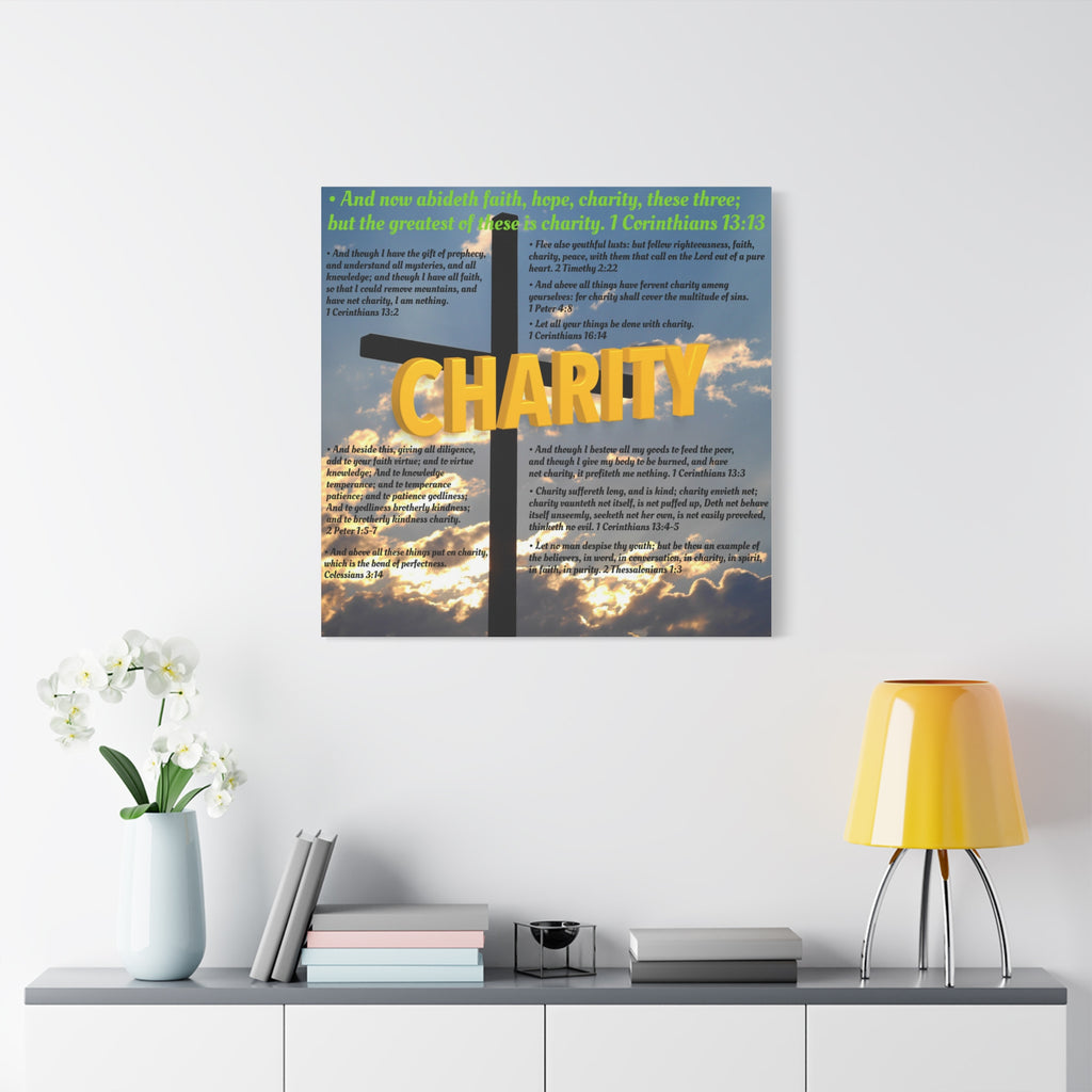 Charity Set 3 of 3 Canvas Art, Stretched Canvas Print Wall Decor, Unique Gift Idea