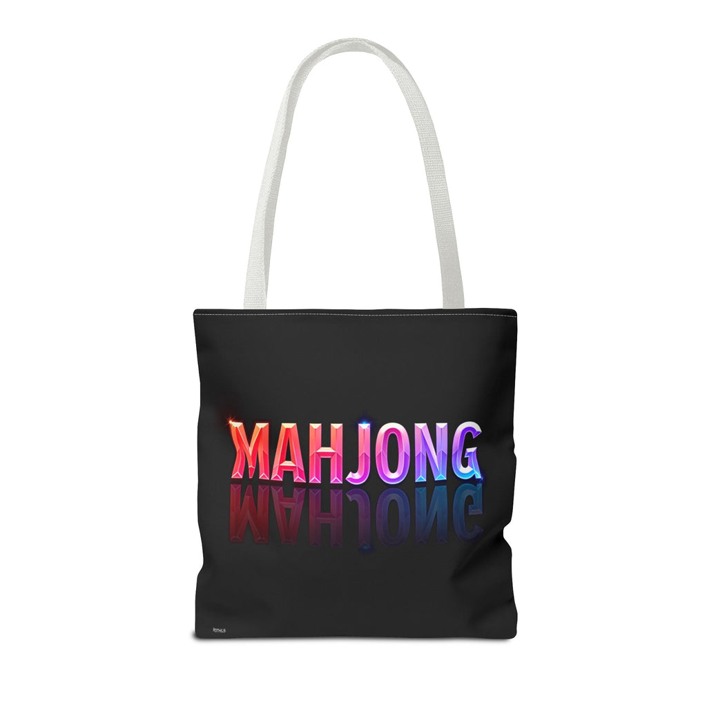 Black Mahjong Tiles Tote Bag | All-Over Print Tote