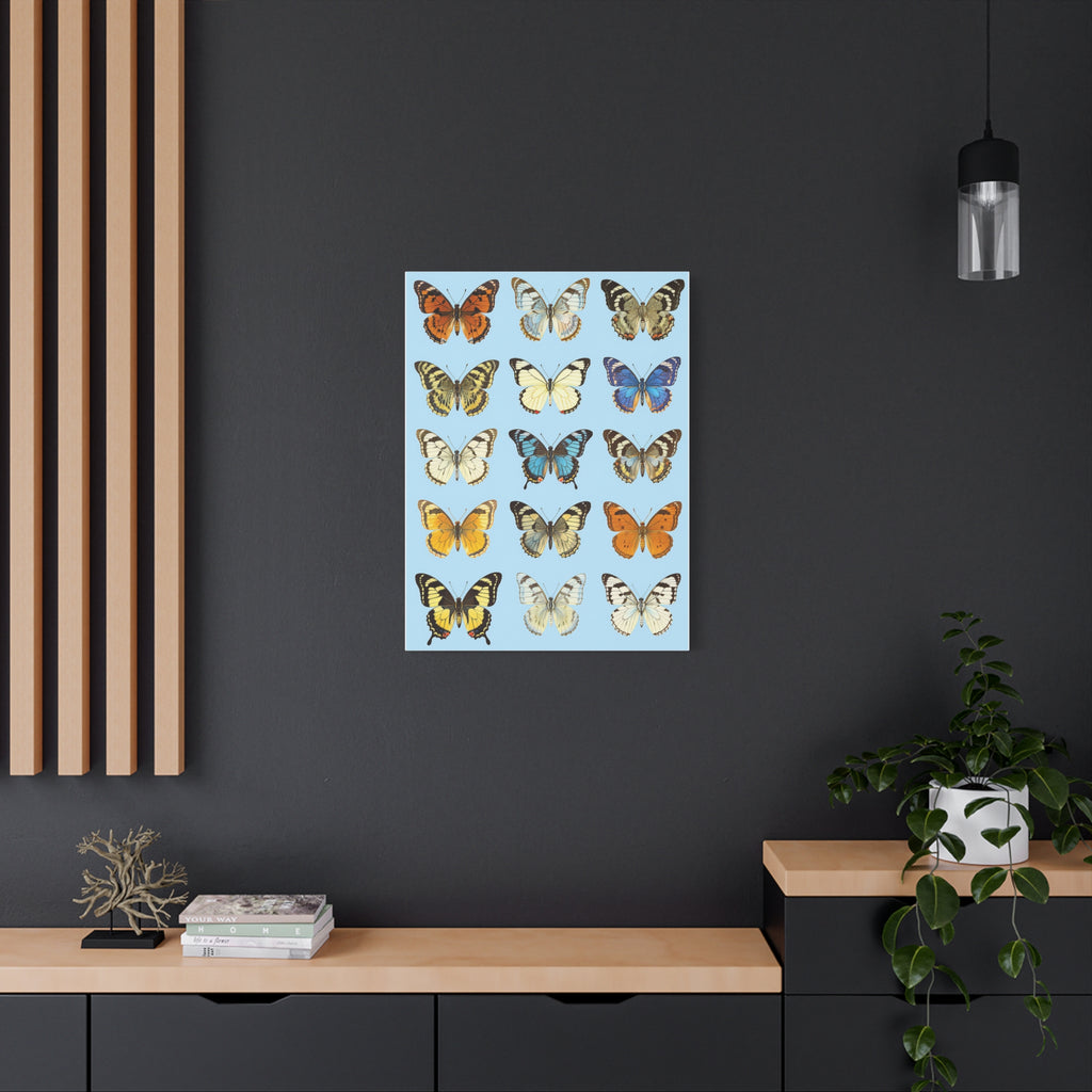 Butterflies 3 Wall Art, Butterfly Lover Gift, Matte Canvas Print, Butterfly Decor, Nature Artwork