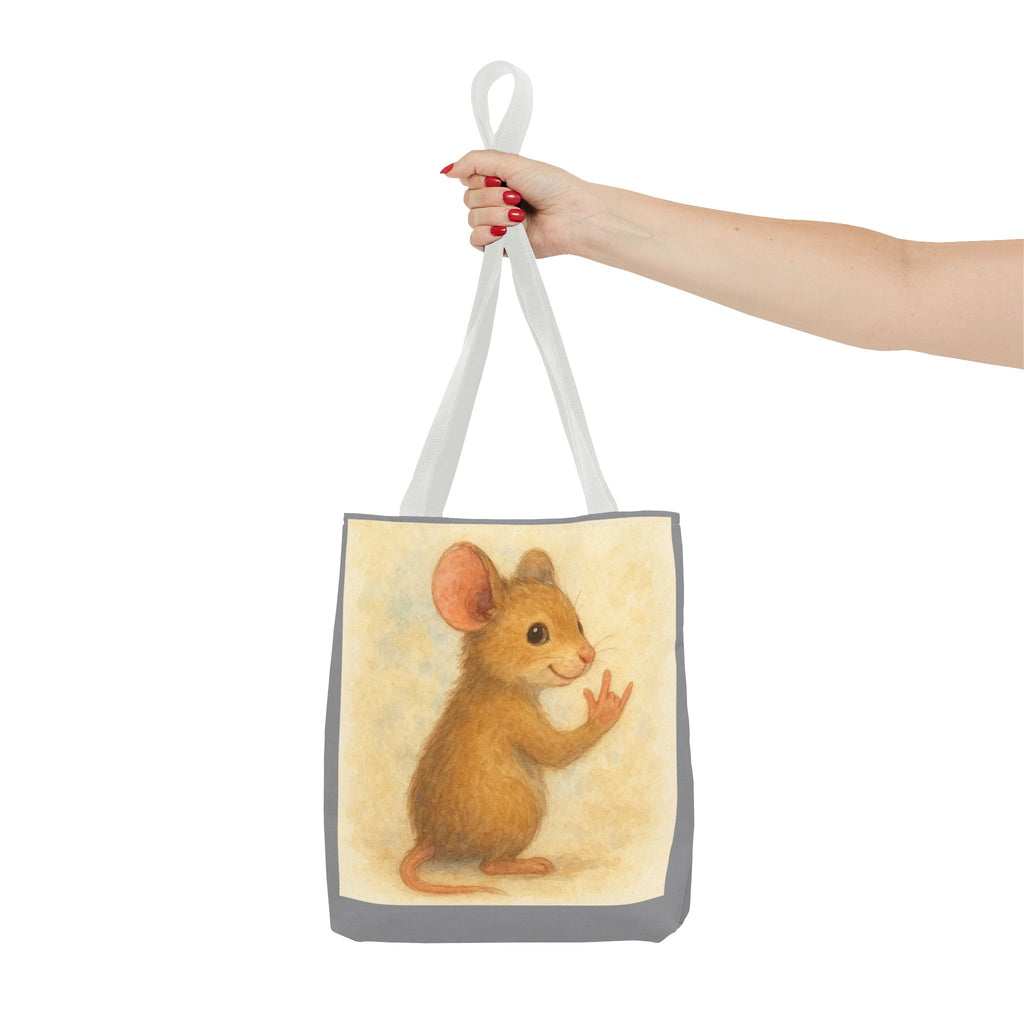 Tote Bag - Mouse 2 I Love You, Cute Animal Print, Carry-All Shoulder Bag, Reusable Shopping Tote, Gift for Animal Lovers