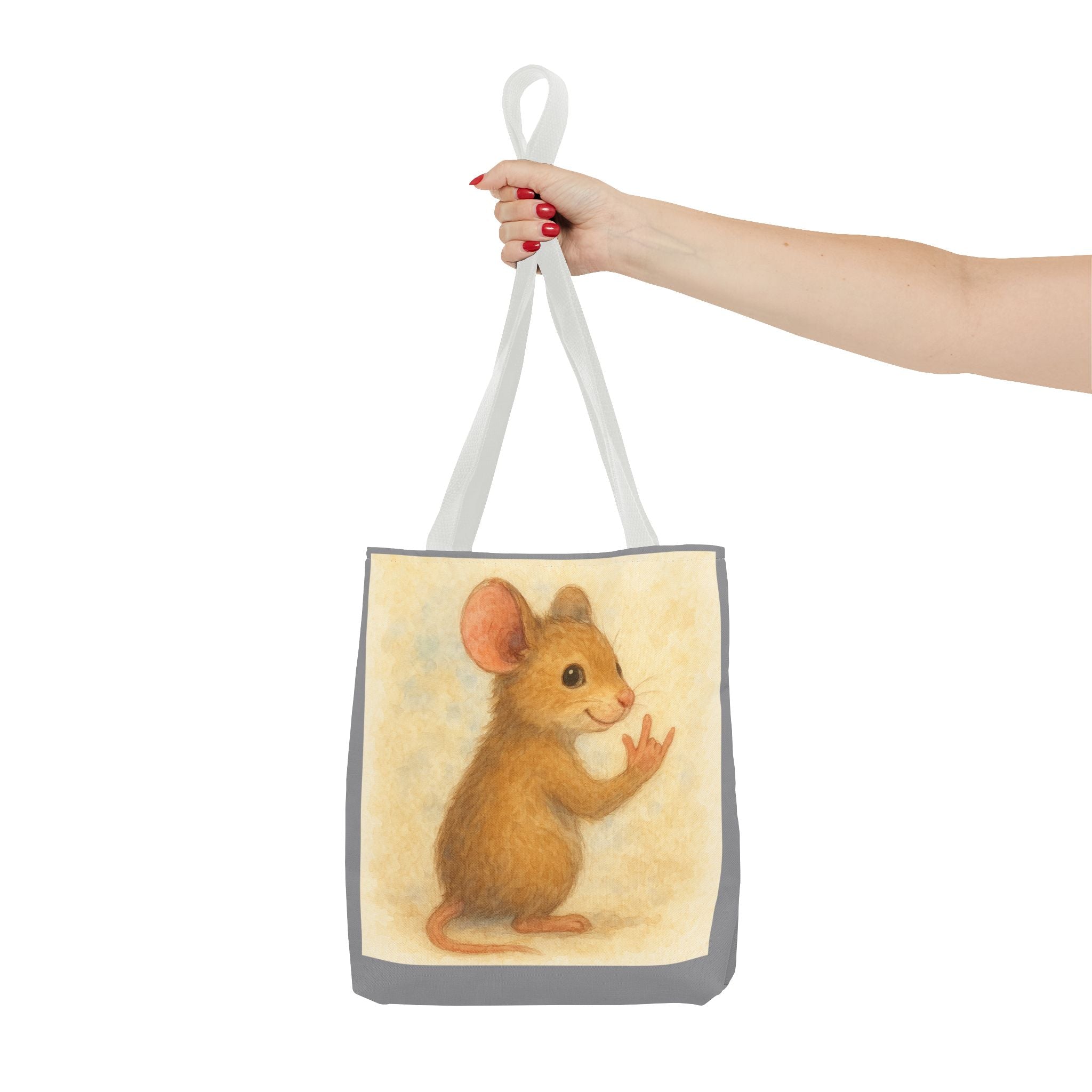 Tote Bag - Mouse 2 I Love You, Cute Animal Print, Carry-All Shoulder Bag, Reusable Shopping Tote, Gift for Animal Lovers